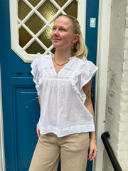 Jayla S Voile Top - White