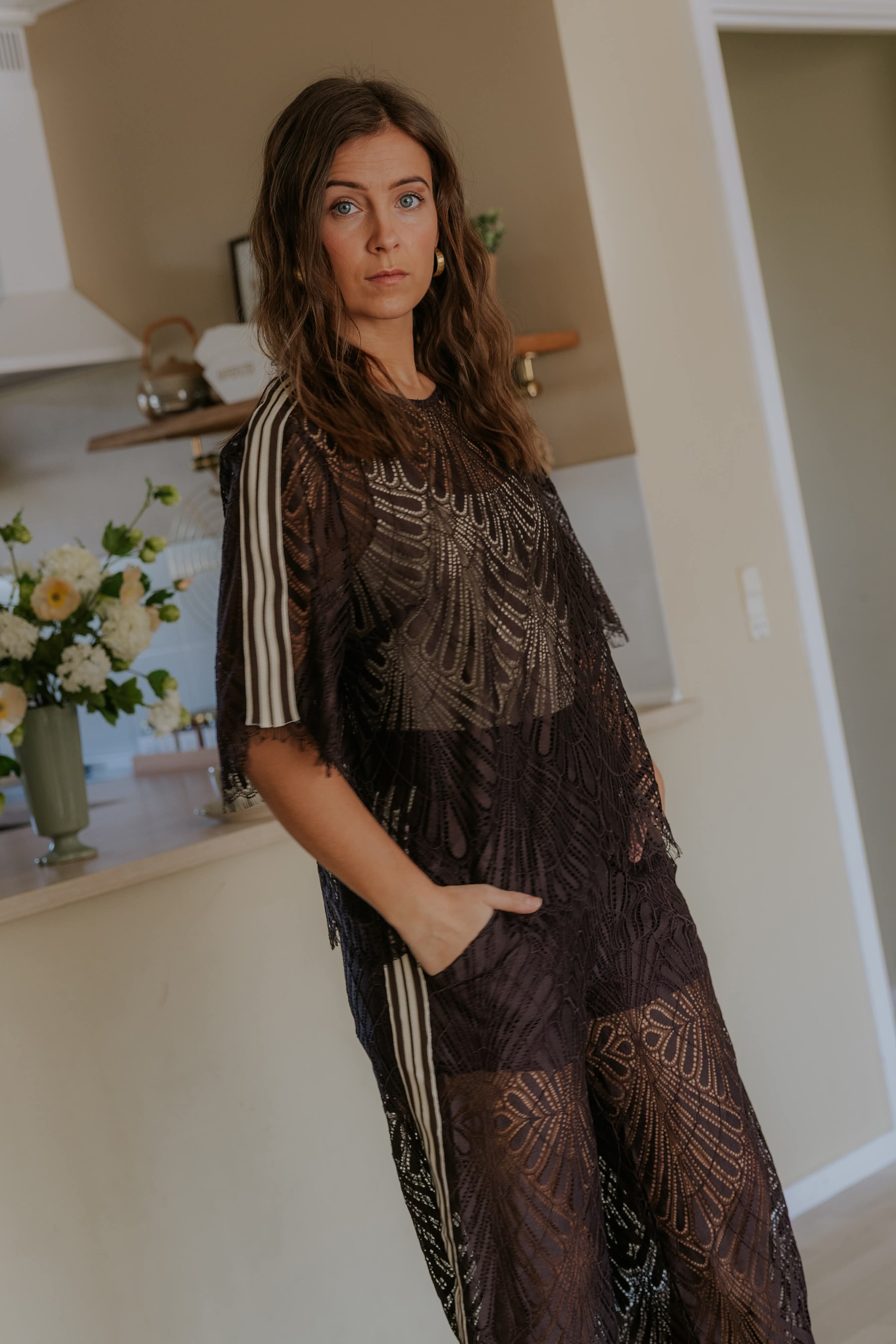 LetiCC Lace Blouse - Dark Brown