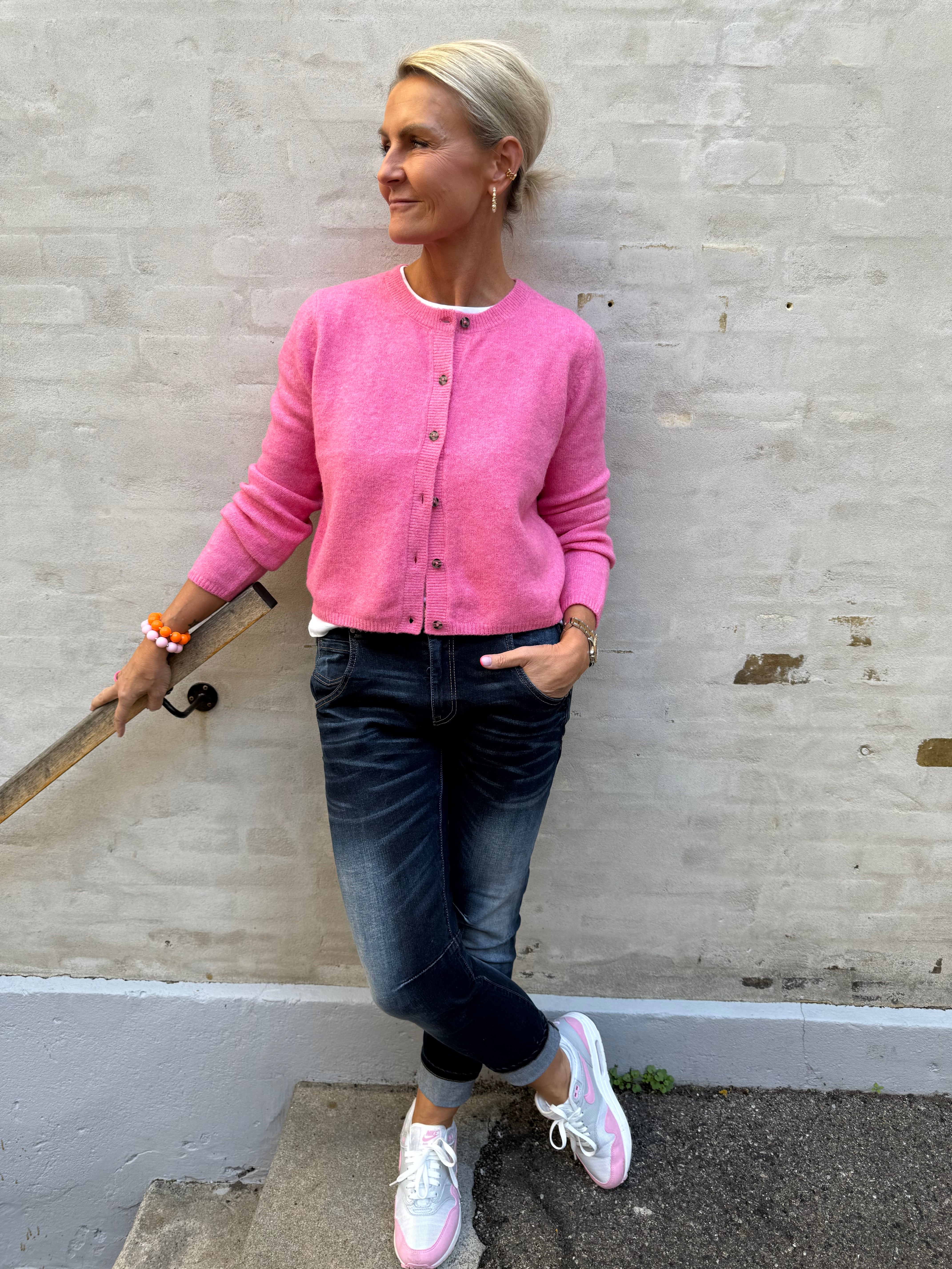 CHLOE LIFE CARDIGAN - Pink Cosmos MELANGE