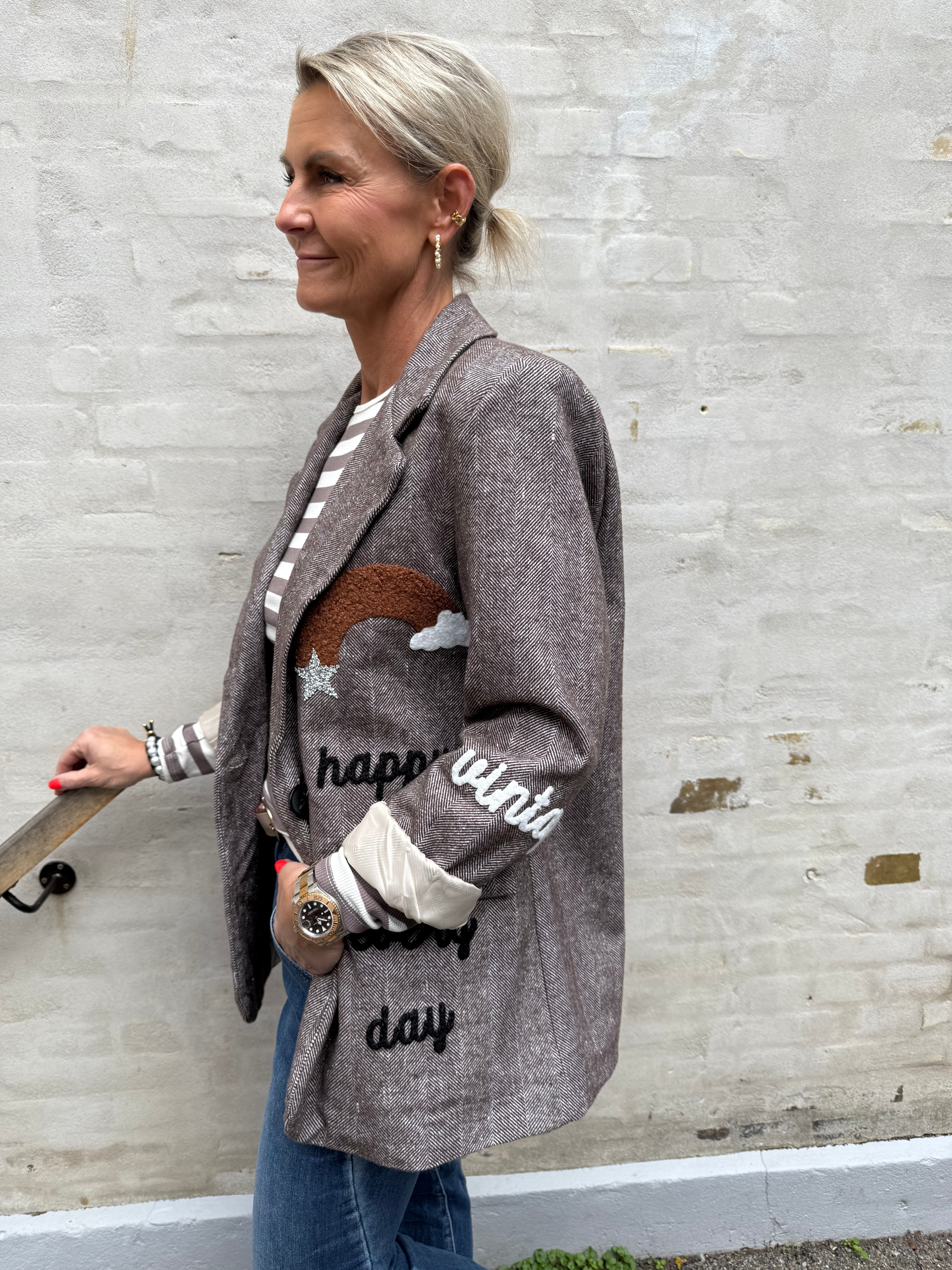 Happy Every Day Blazer - Dark Brown