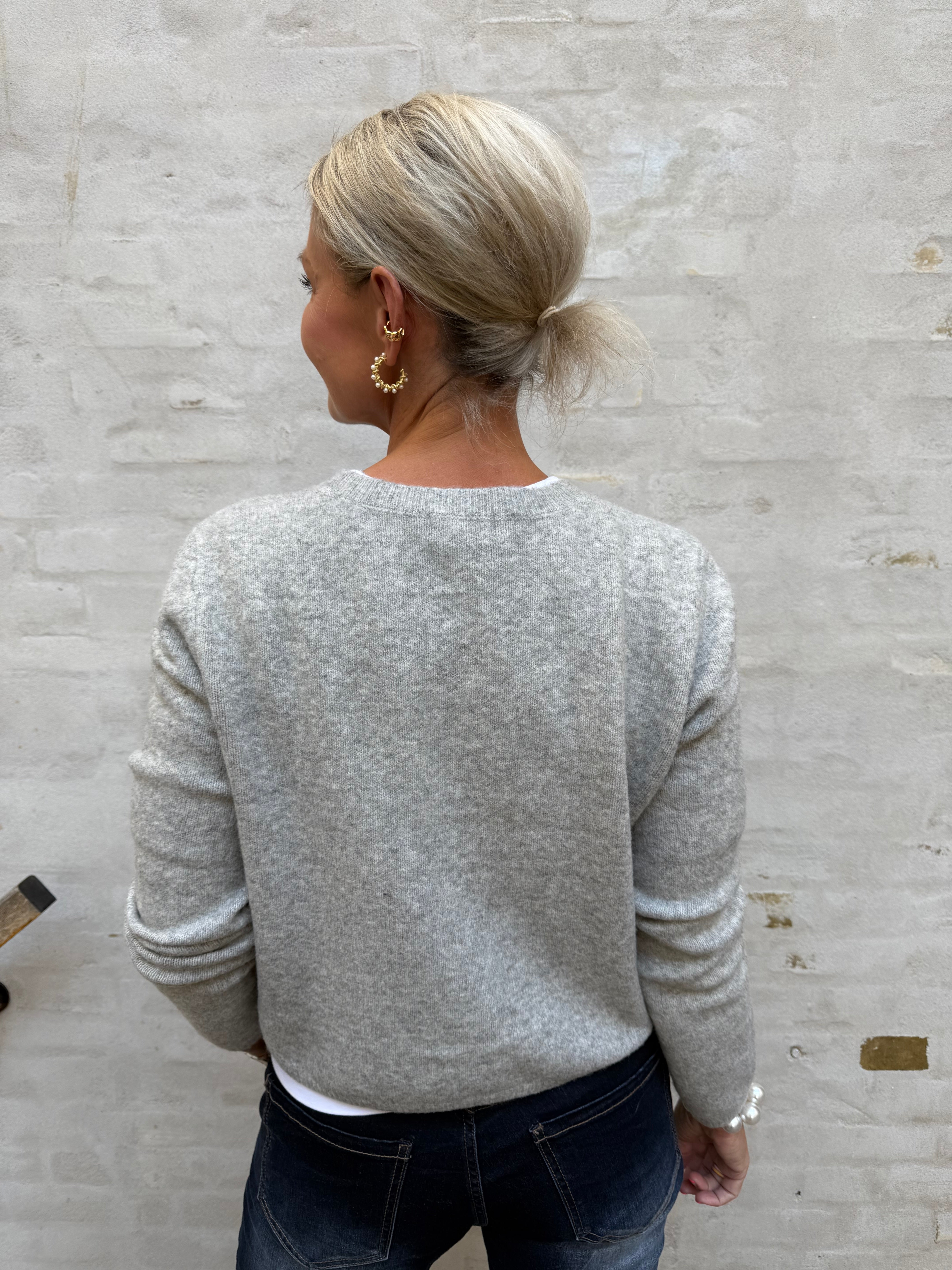 CHLOE LIFE CARDIGAN - Light Grey Melange