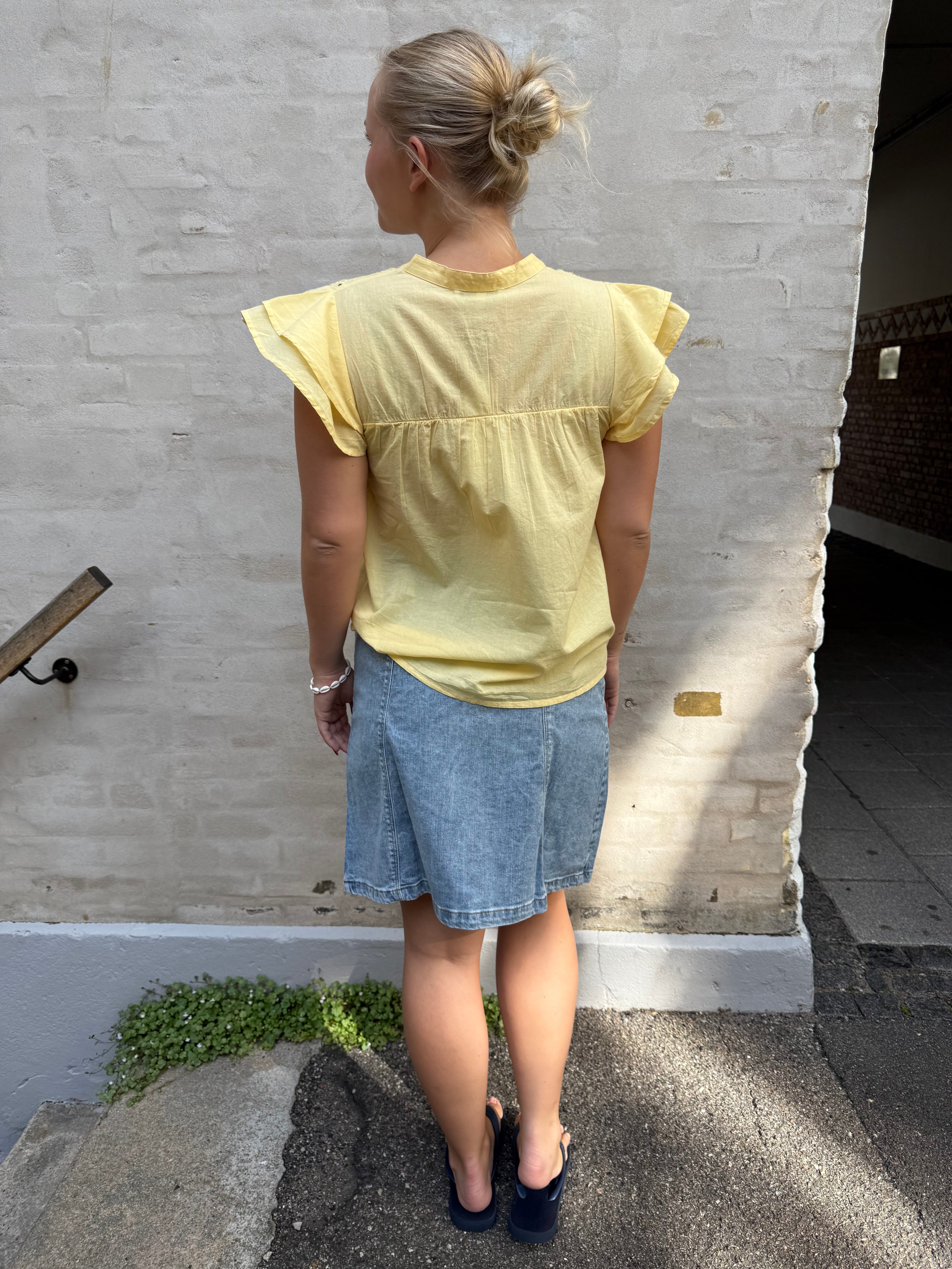Russel short wrap skirt denim