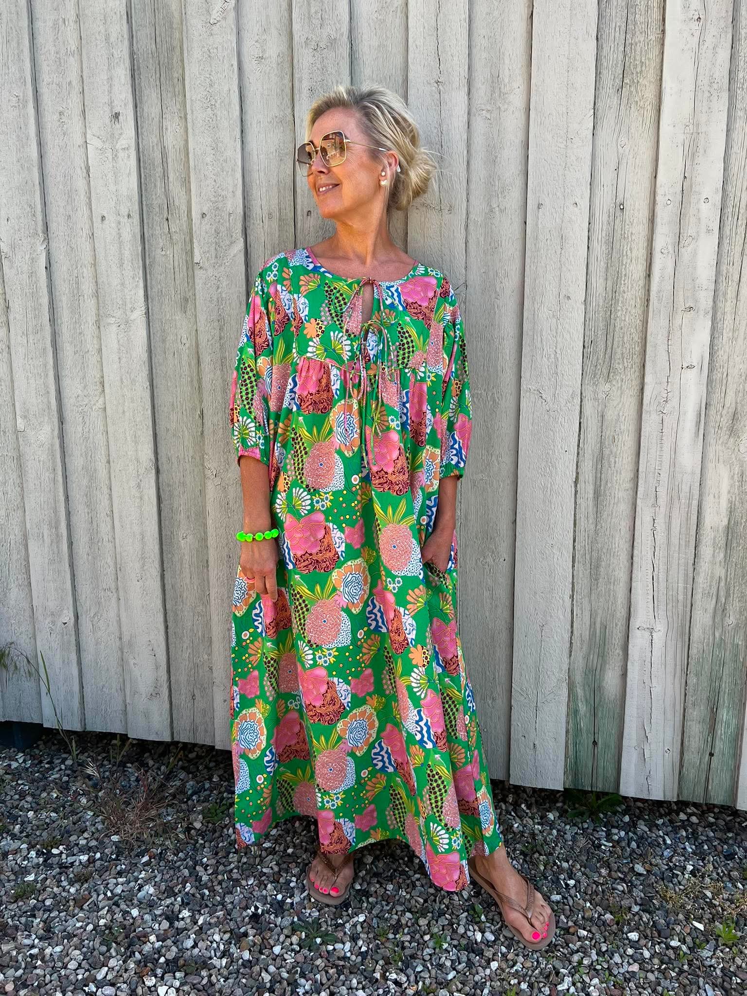 Capri Dress - Green Print