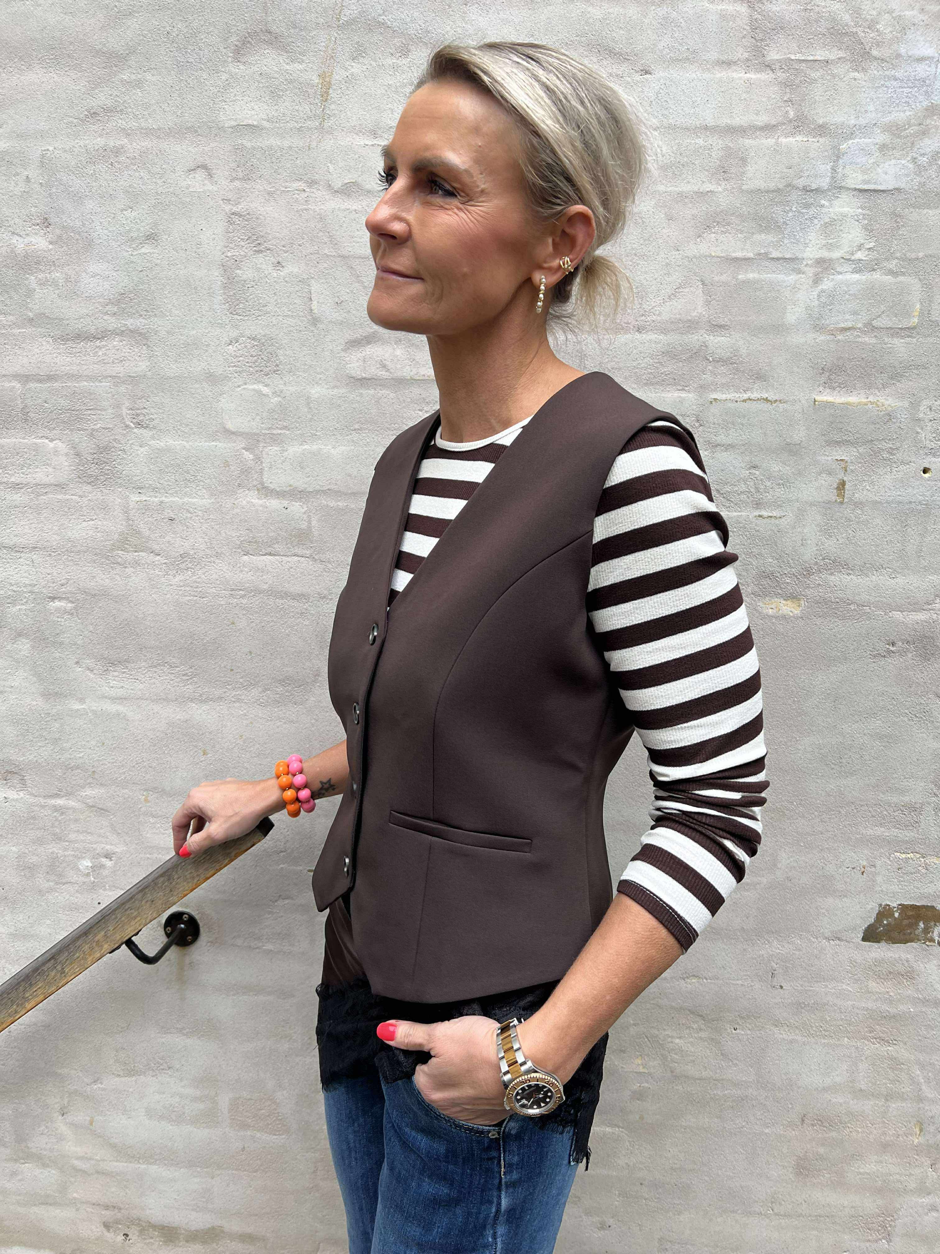 Vendetta Suit Waistcoat - Dark Brown