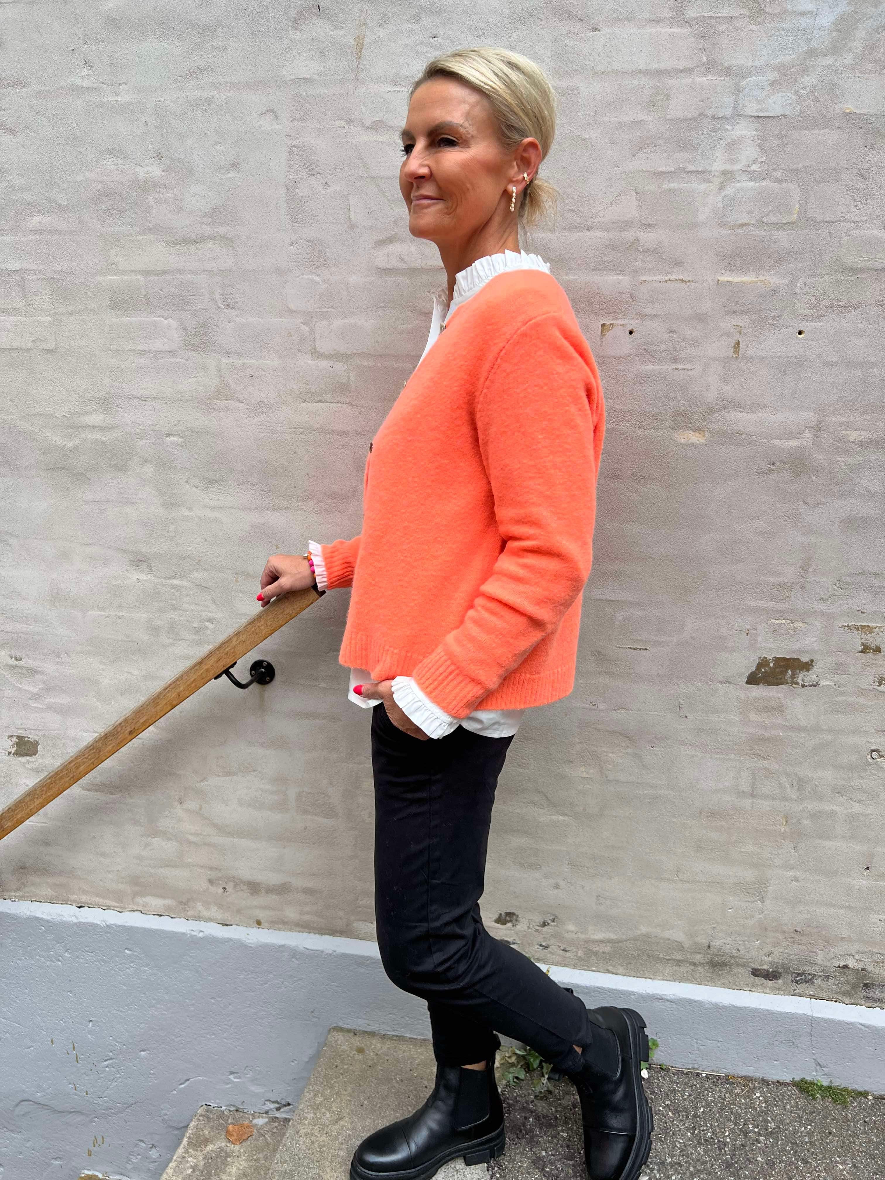 Luxe cardigan neon orange