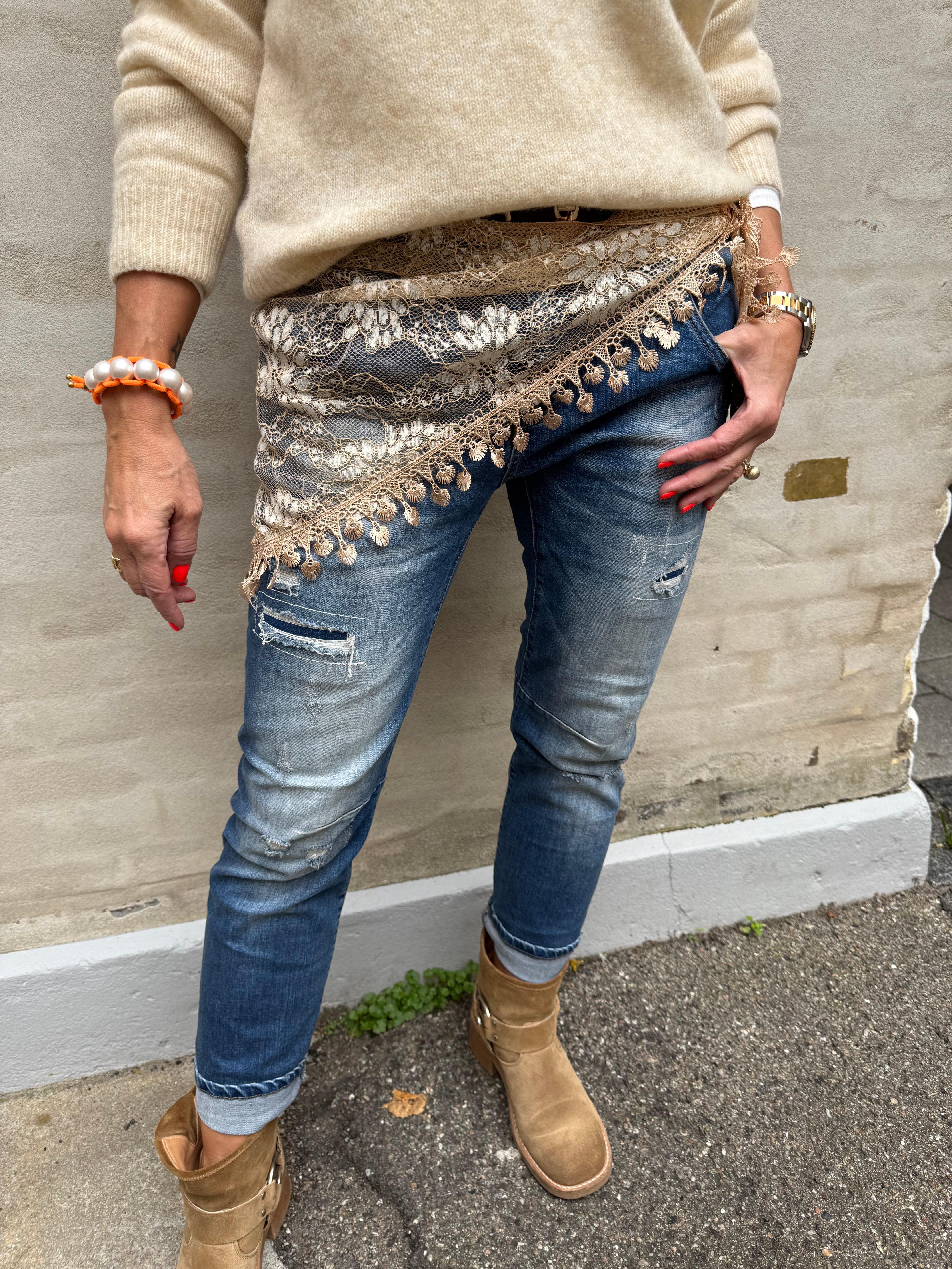 Lace Scarf - Taube
