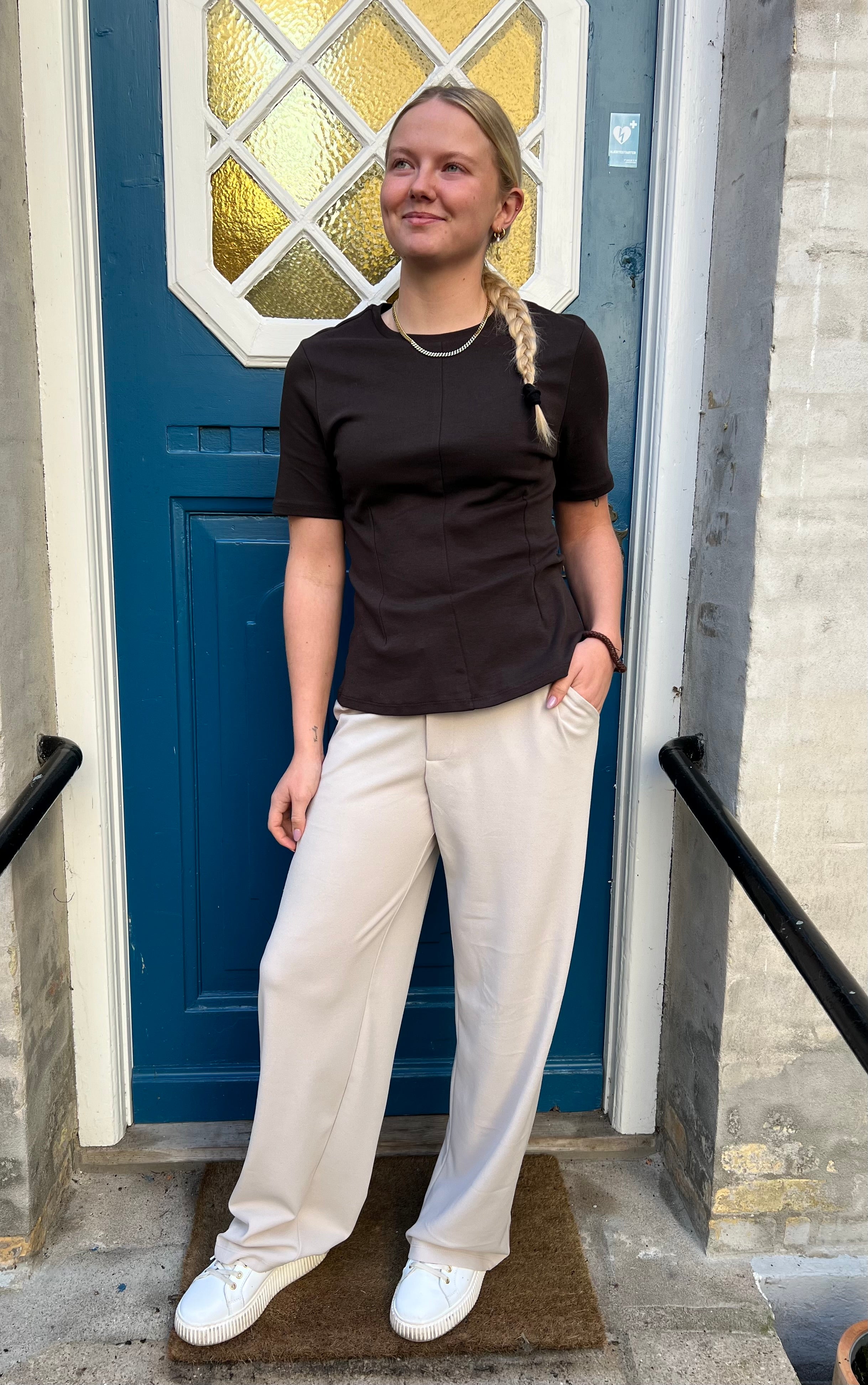 JDYEVA SS TOP - Svart kaffe