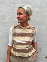 Manga Vest - Beige/Brown