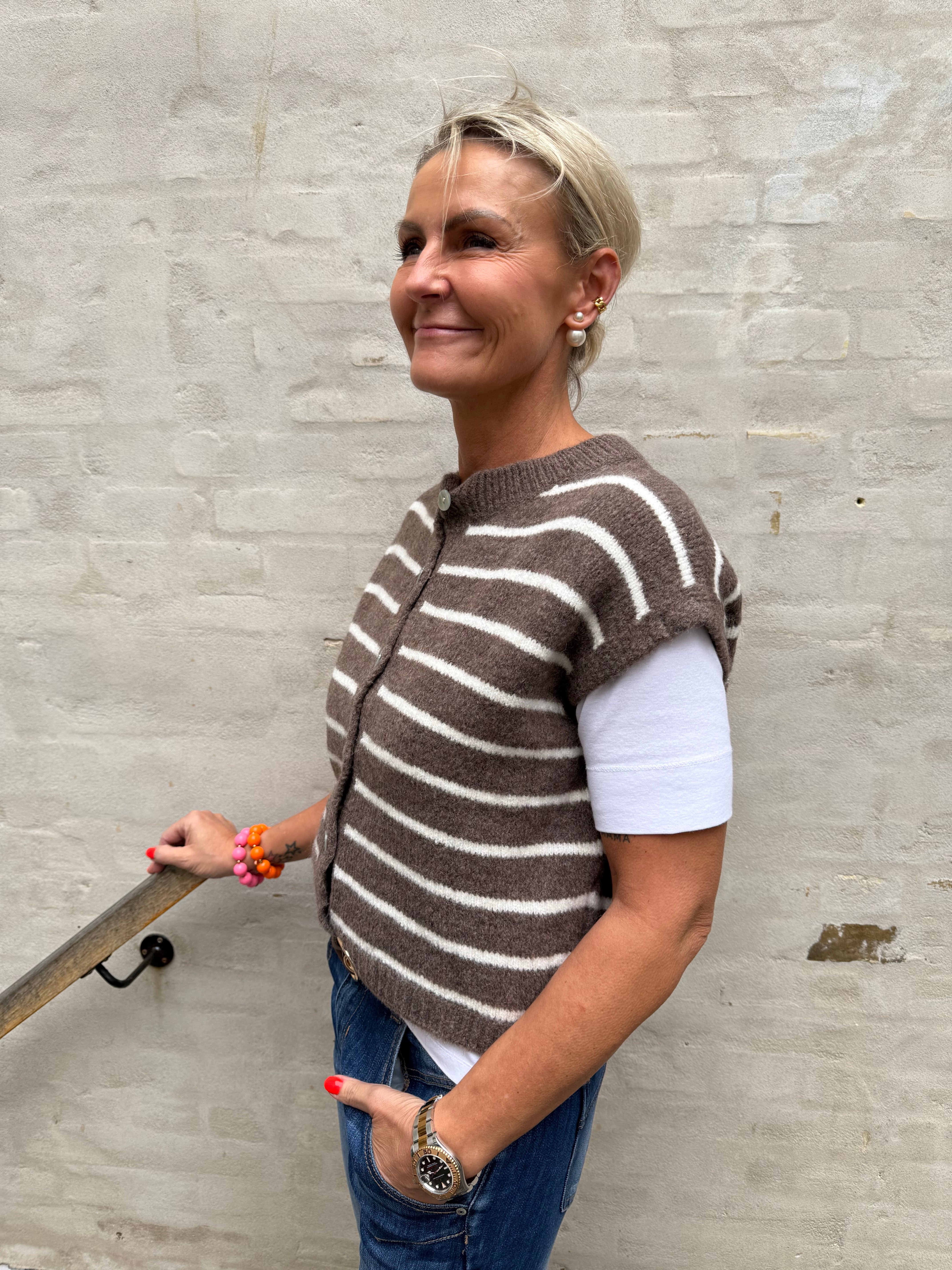 Striped Knit West Taupe