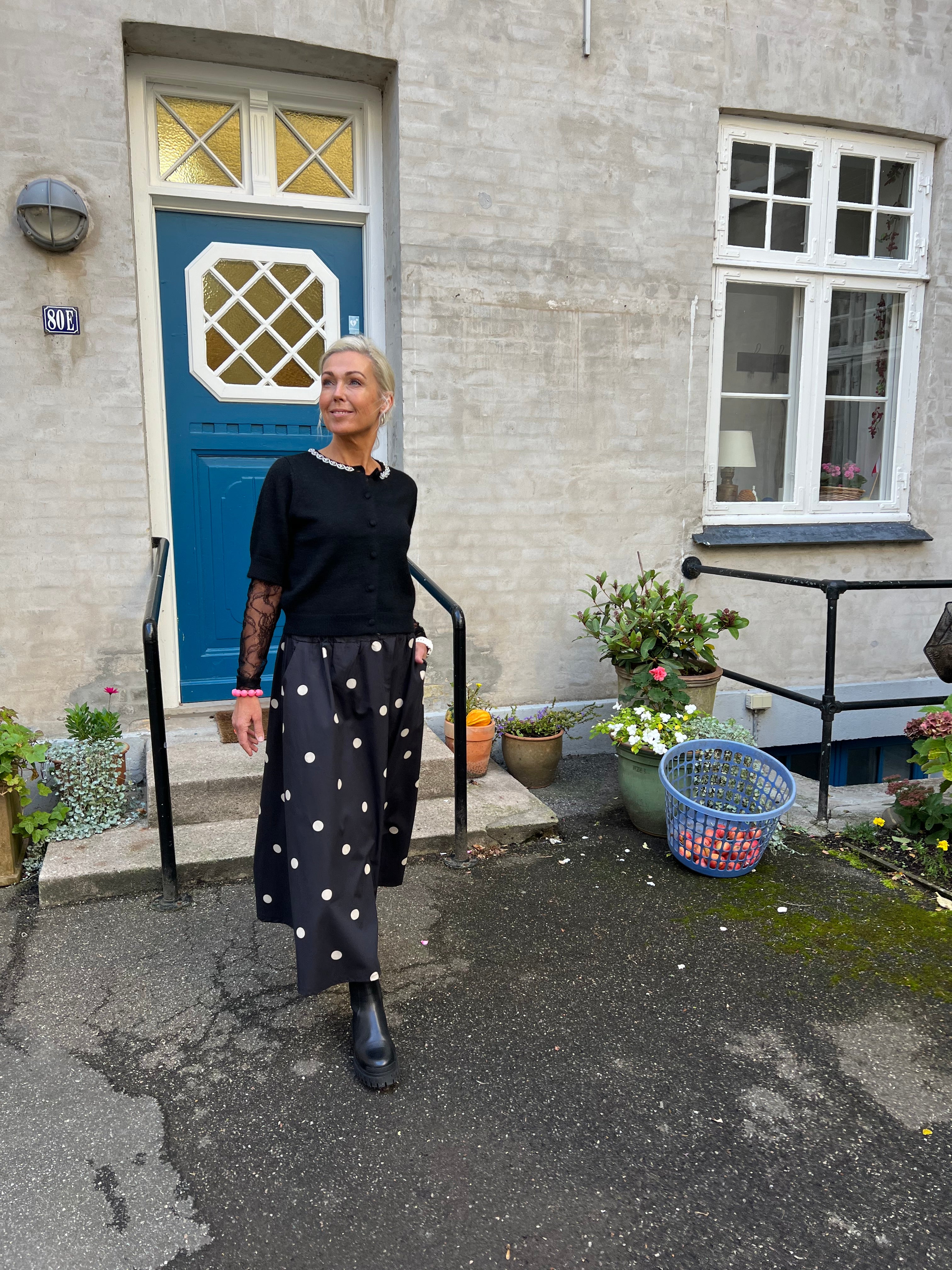 ABBIE Skirt - Black Dot
