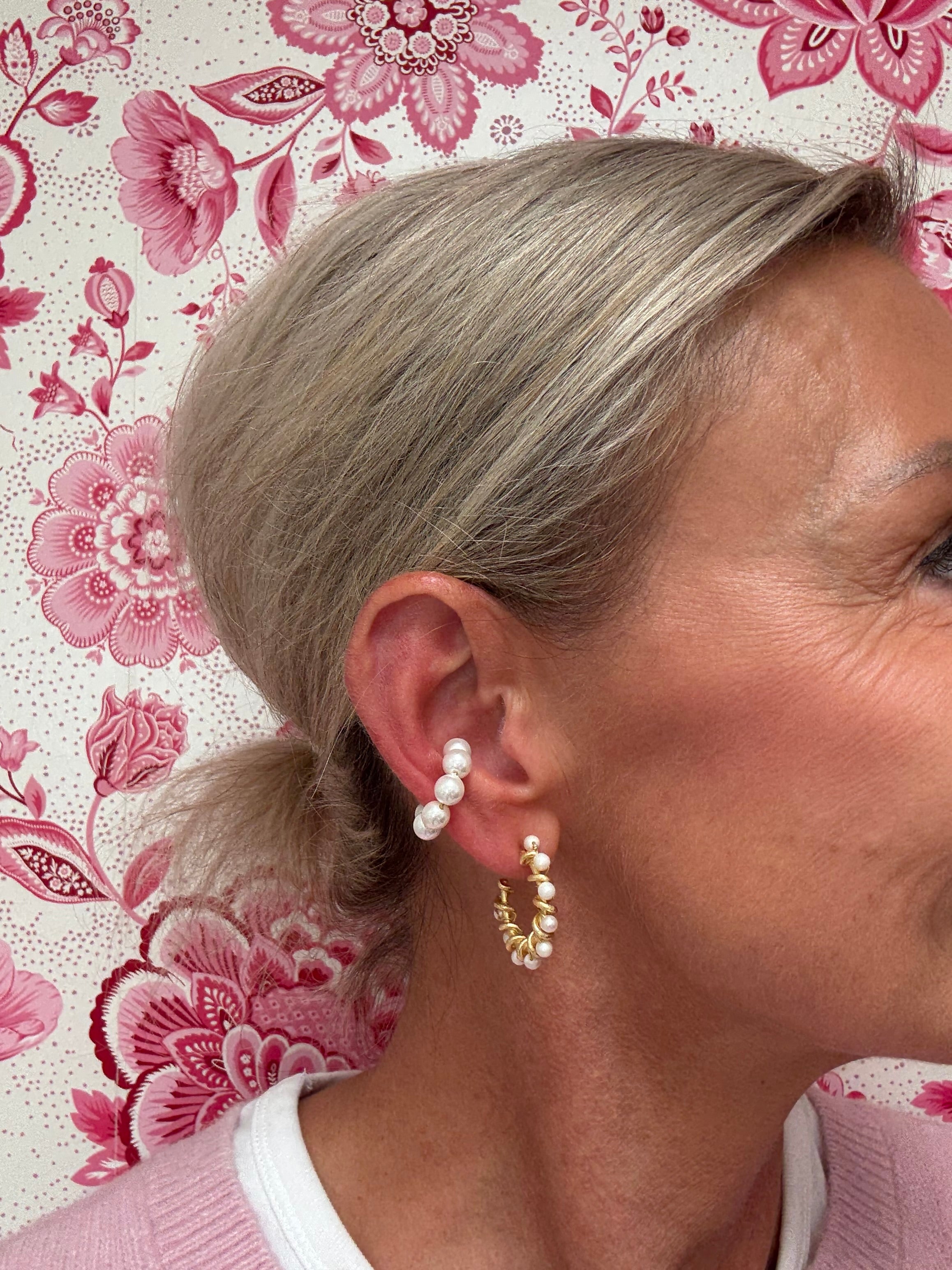 Ear Cuff Perle - Perle/Guld