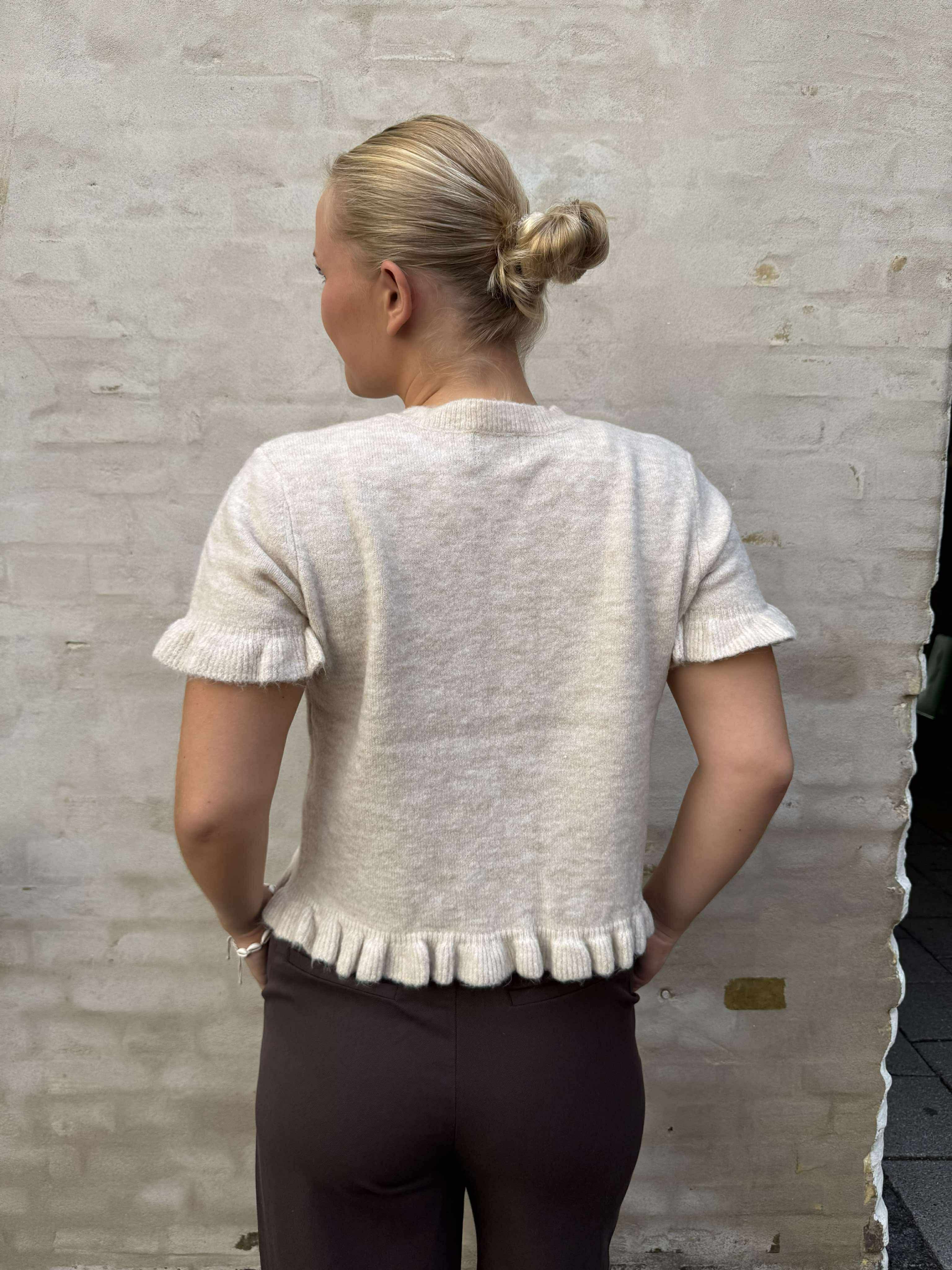 Lydia Frill Knit Cardigan Birch