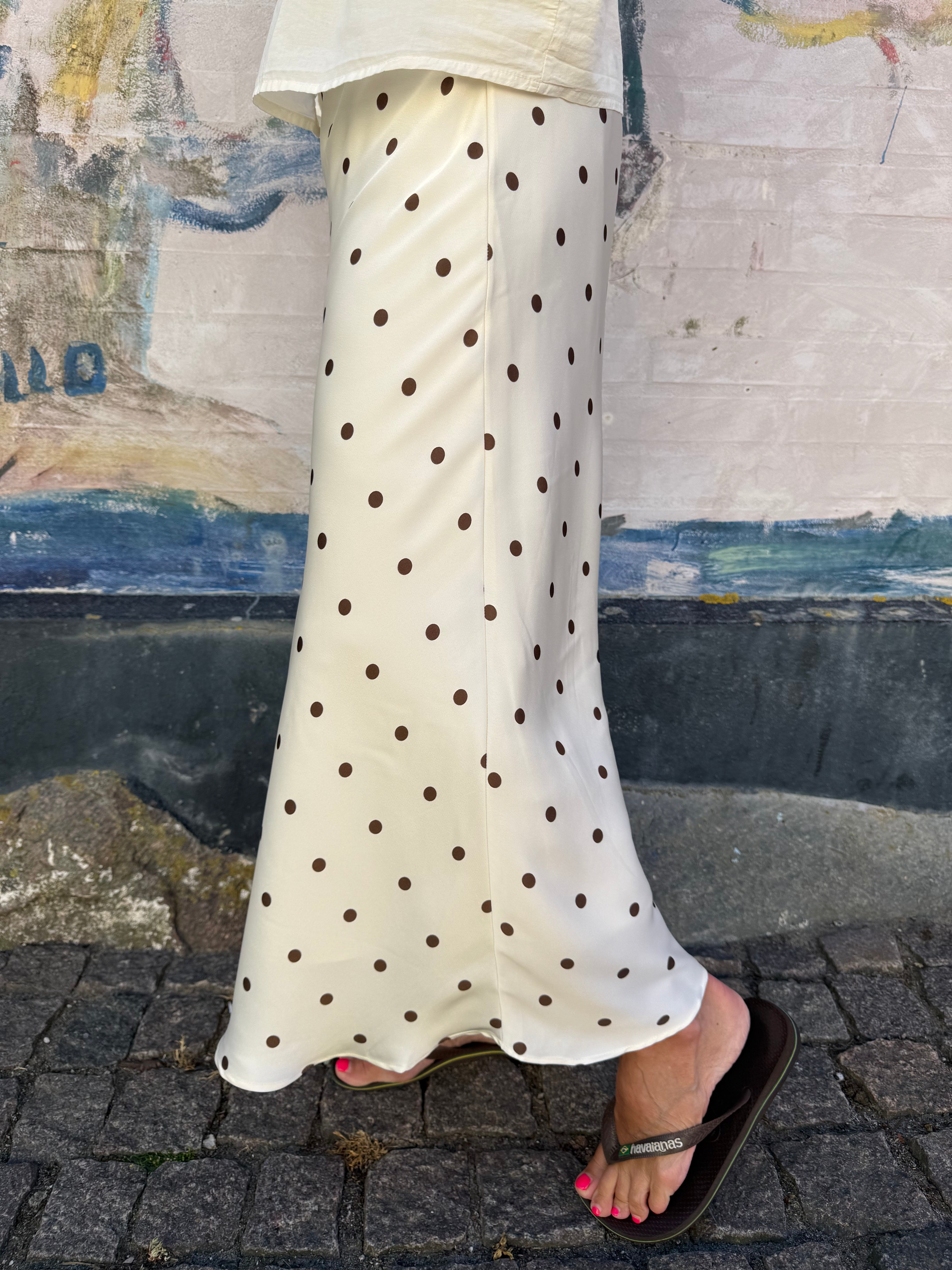 Bovary Dot Skirt - Creme