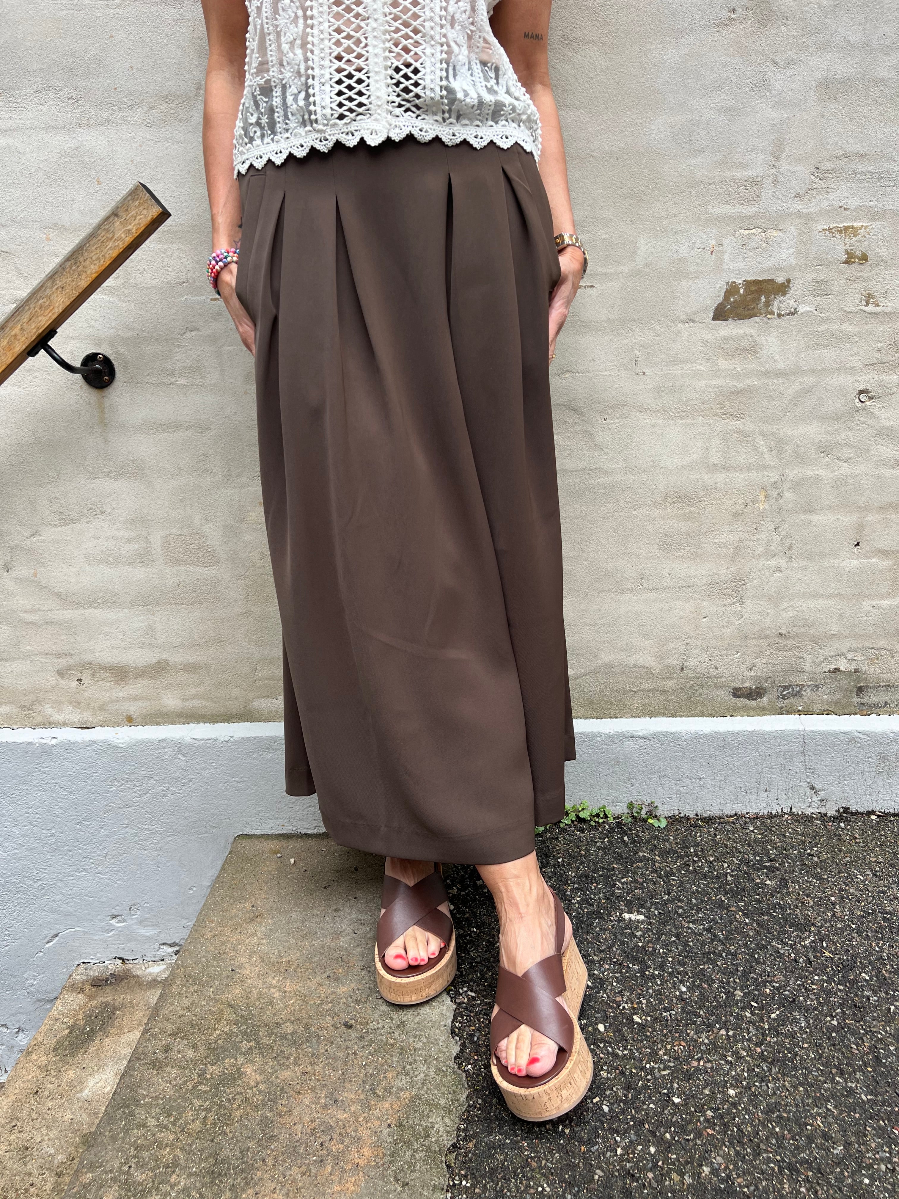 Anya pleat skirt - Mocca