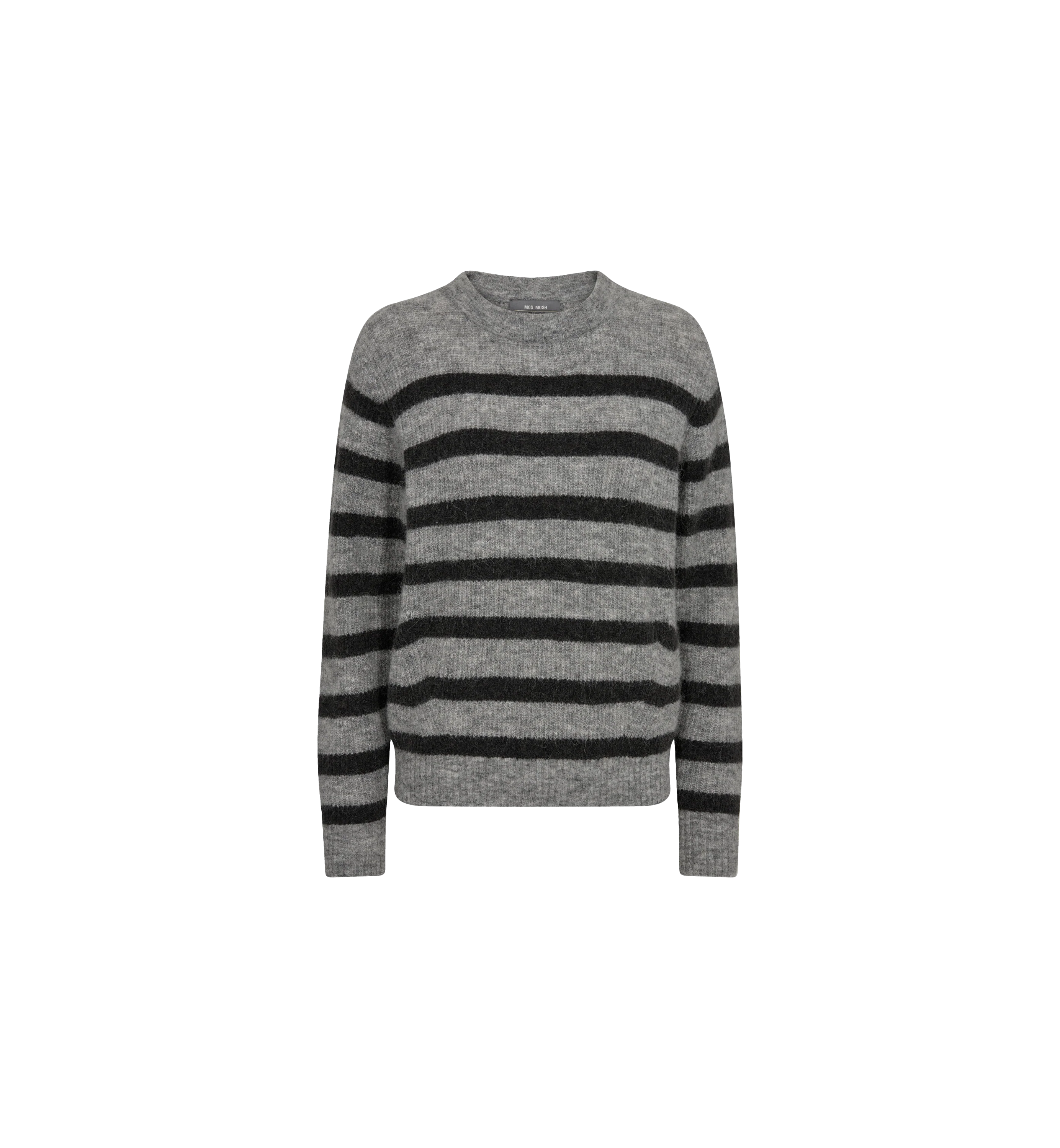 Thora stripe crewneck knit sharkskin