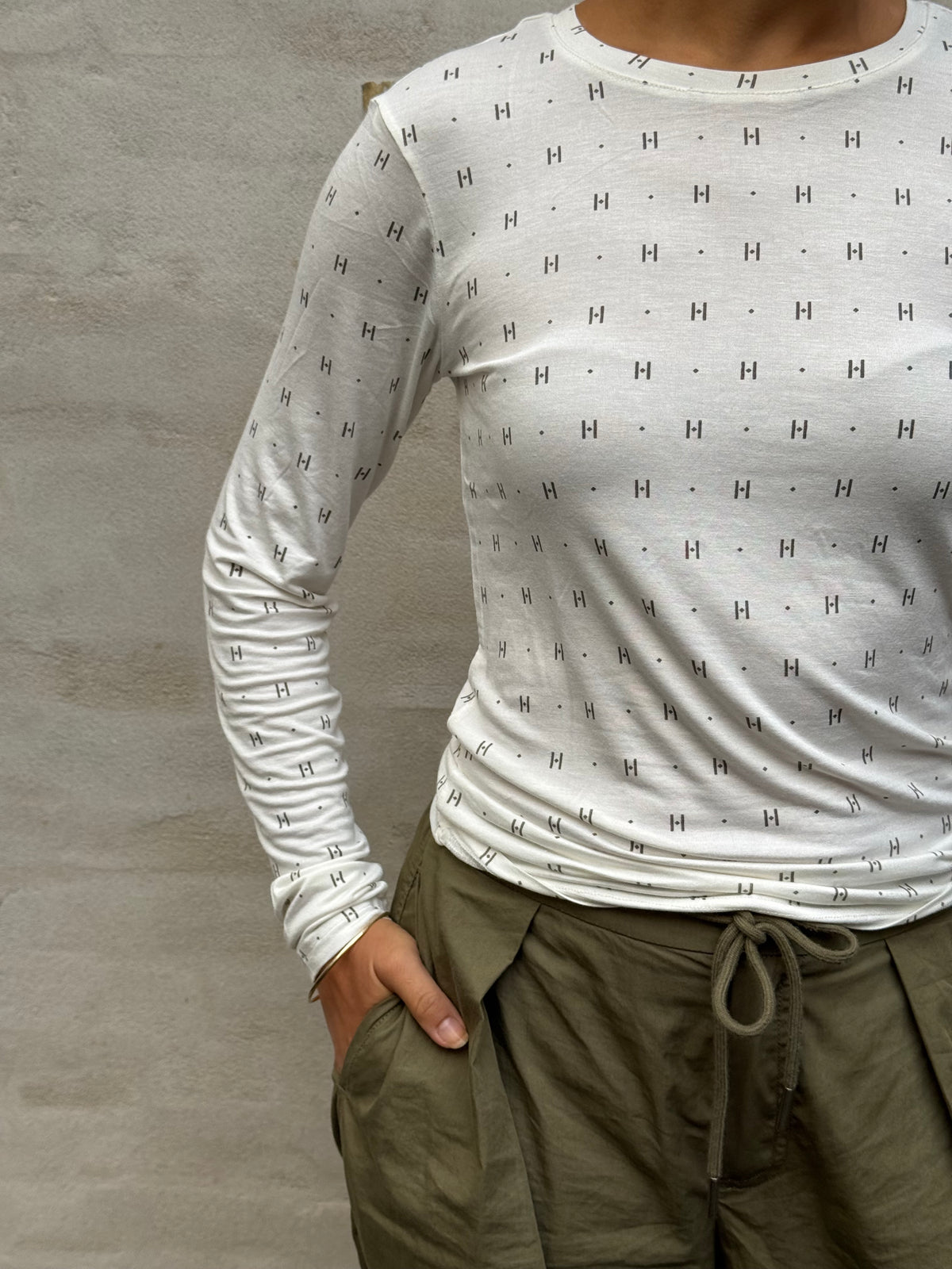 HTD tee l/s Cashmere Blend - White