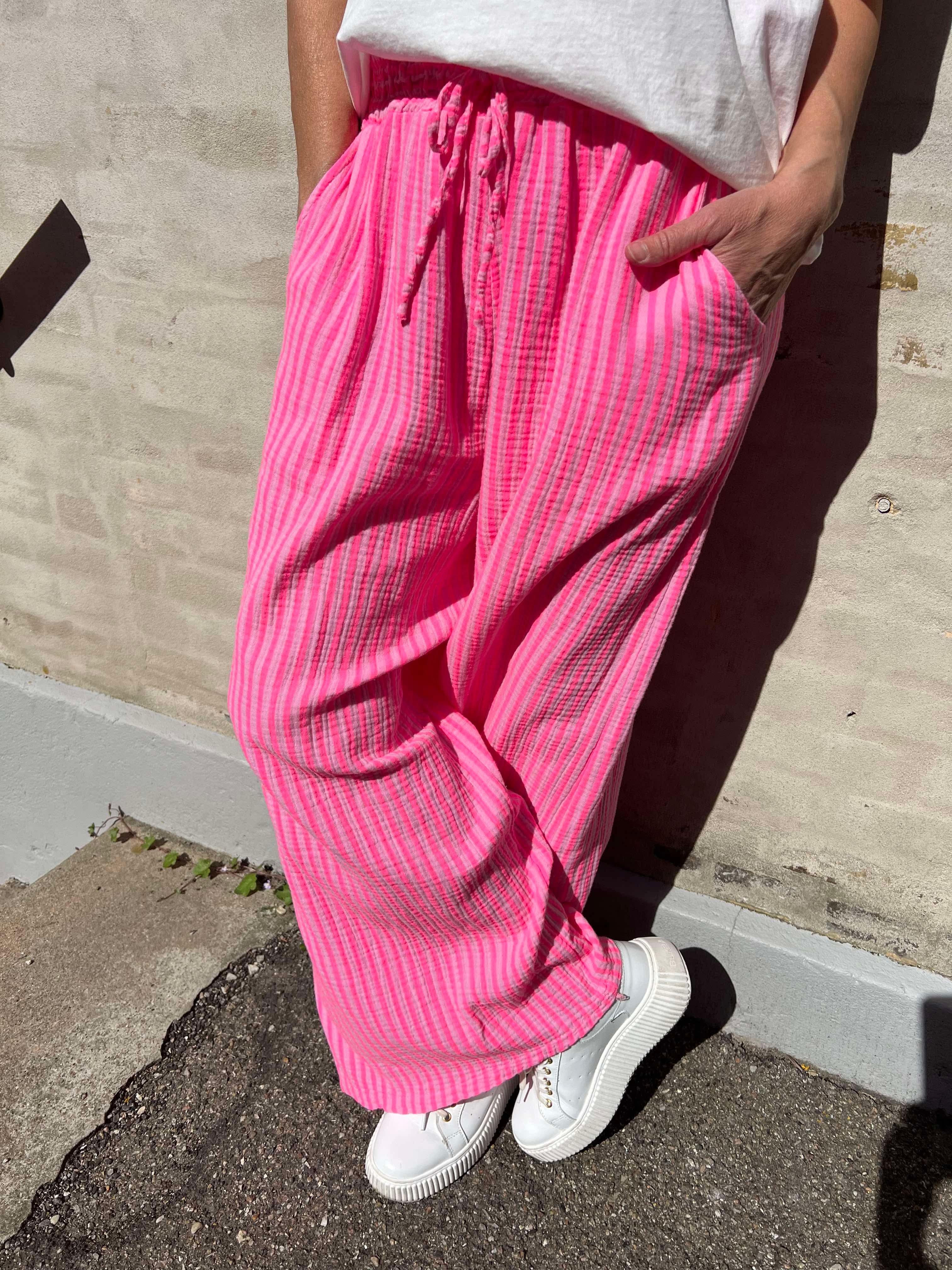 Diddy pant strib pink