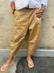Bandana-byxor - Beige