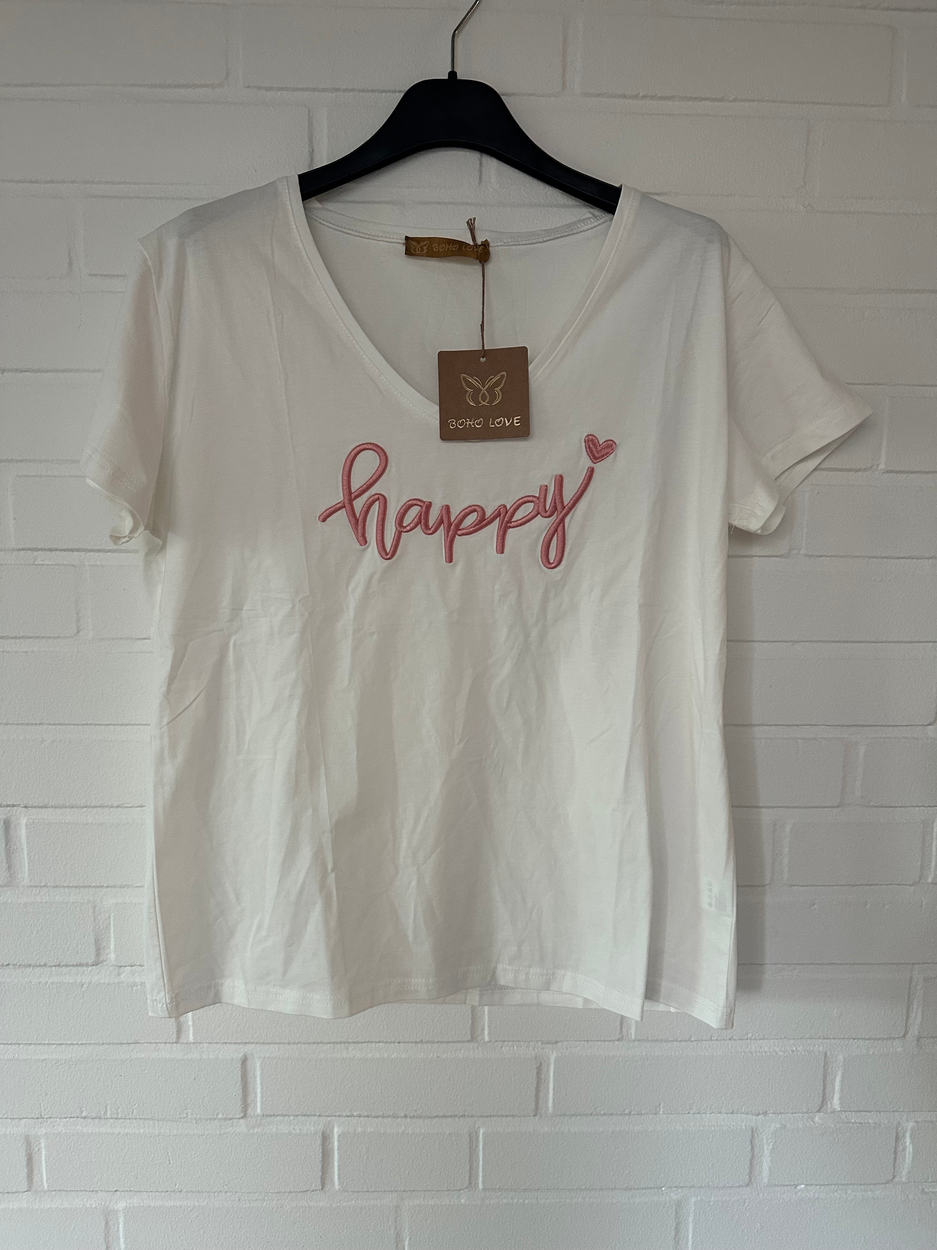 Happy T-shirt - Rosa