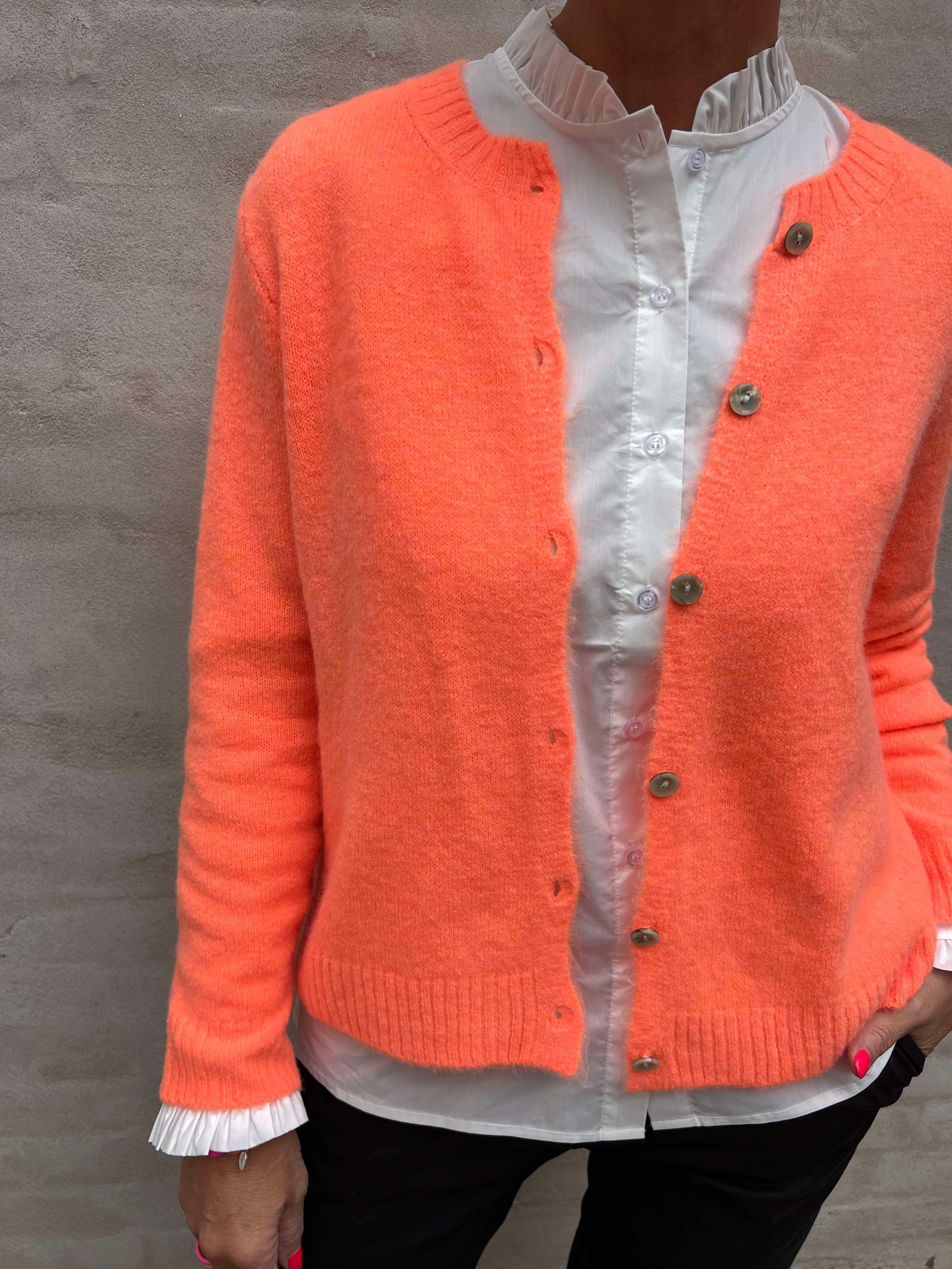 Luxe cardigan neon orange