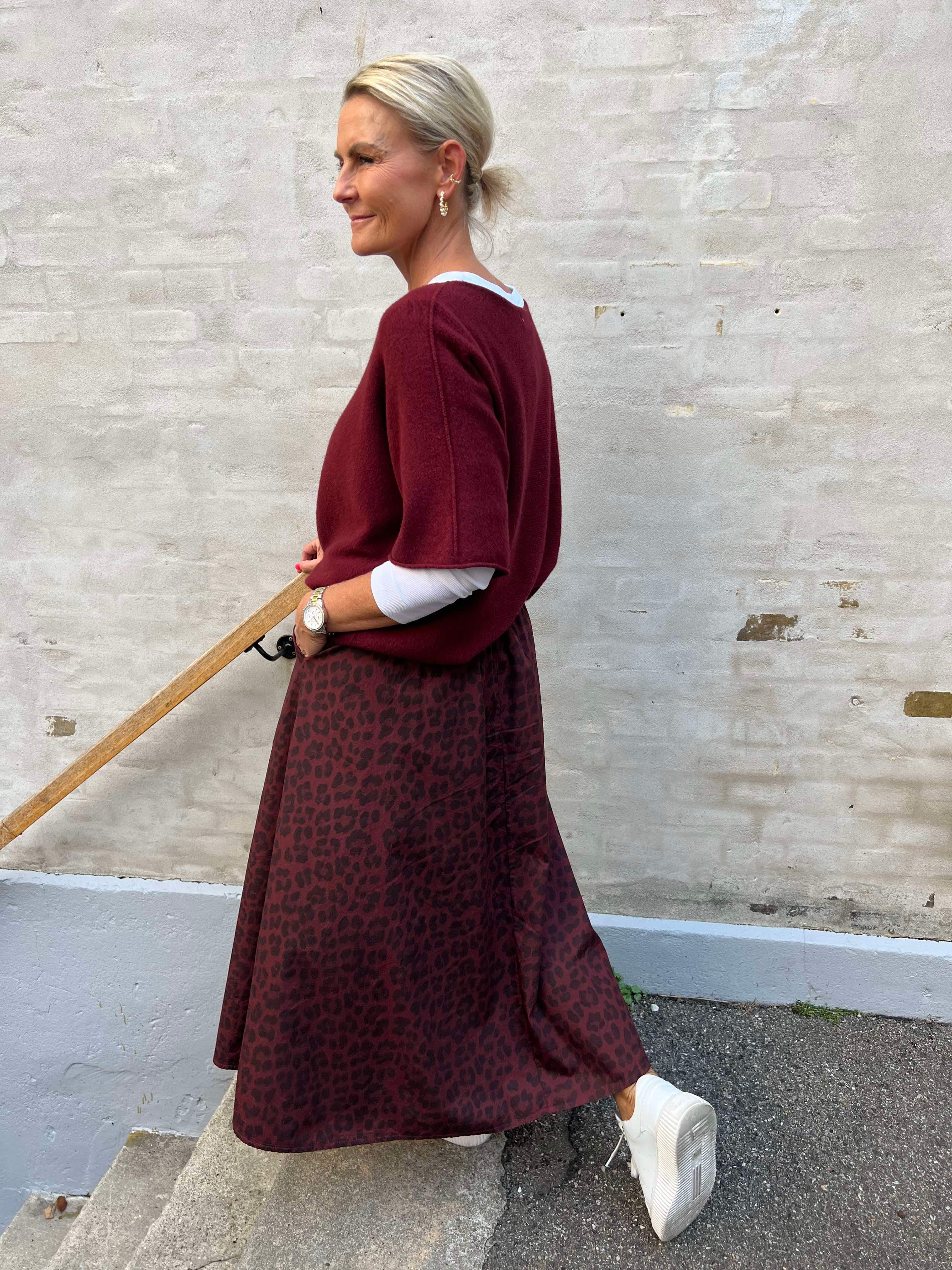 Abbie skirt WINE leopard