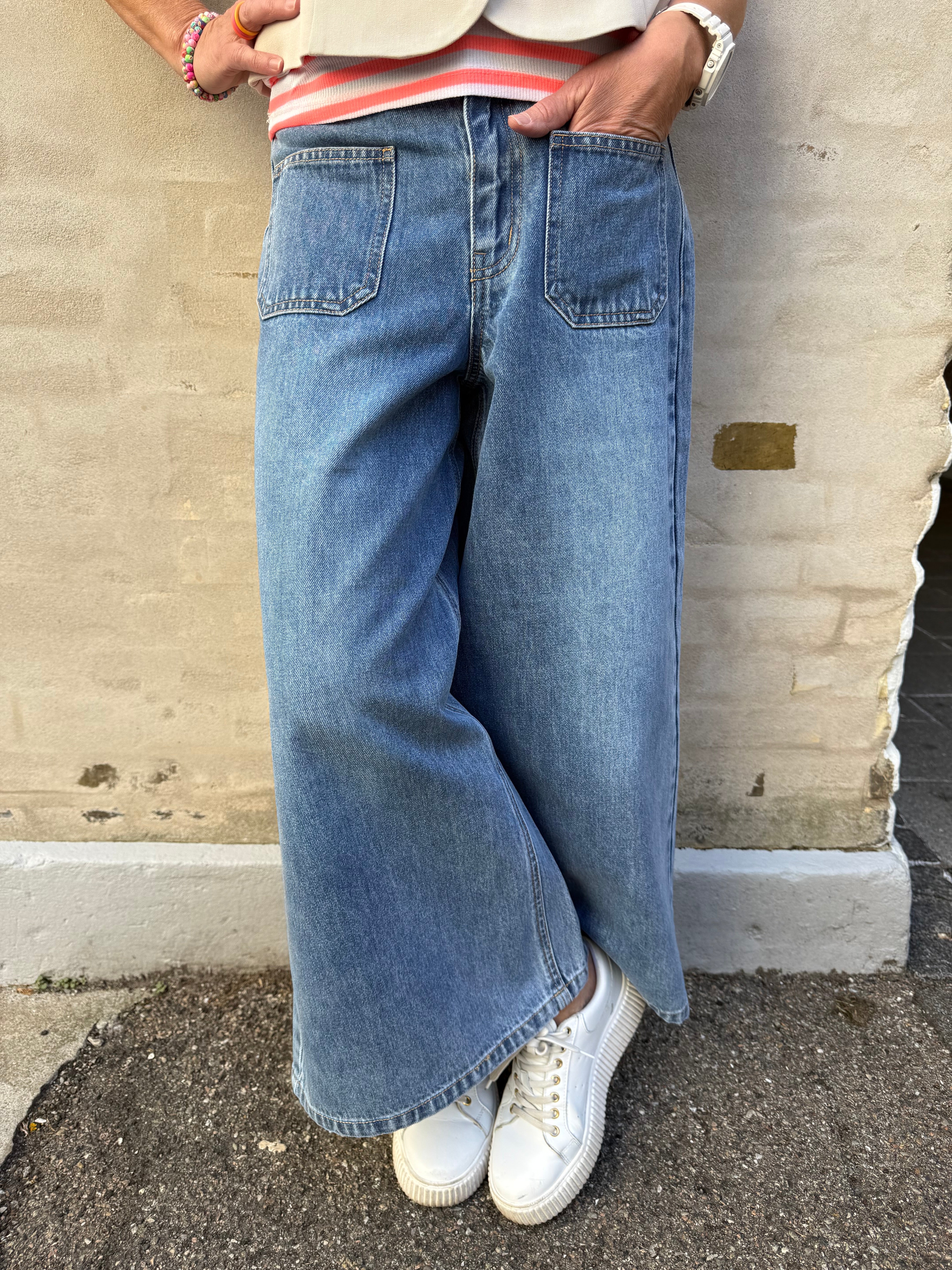 FULLA MW DENIM CULOTTE - Medium Blue Denim