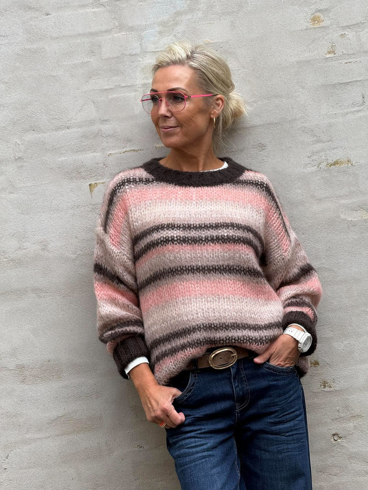 ALANA striped jumper - Striped Rose