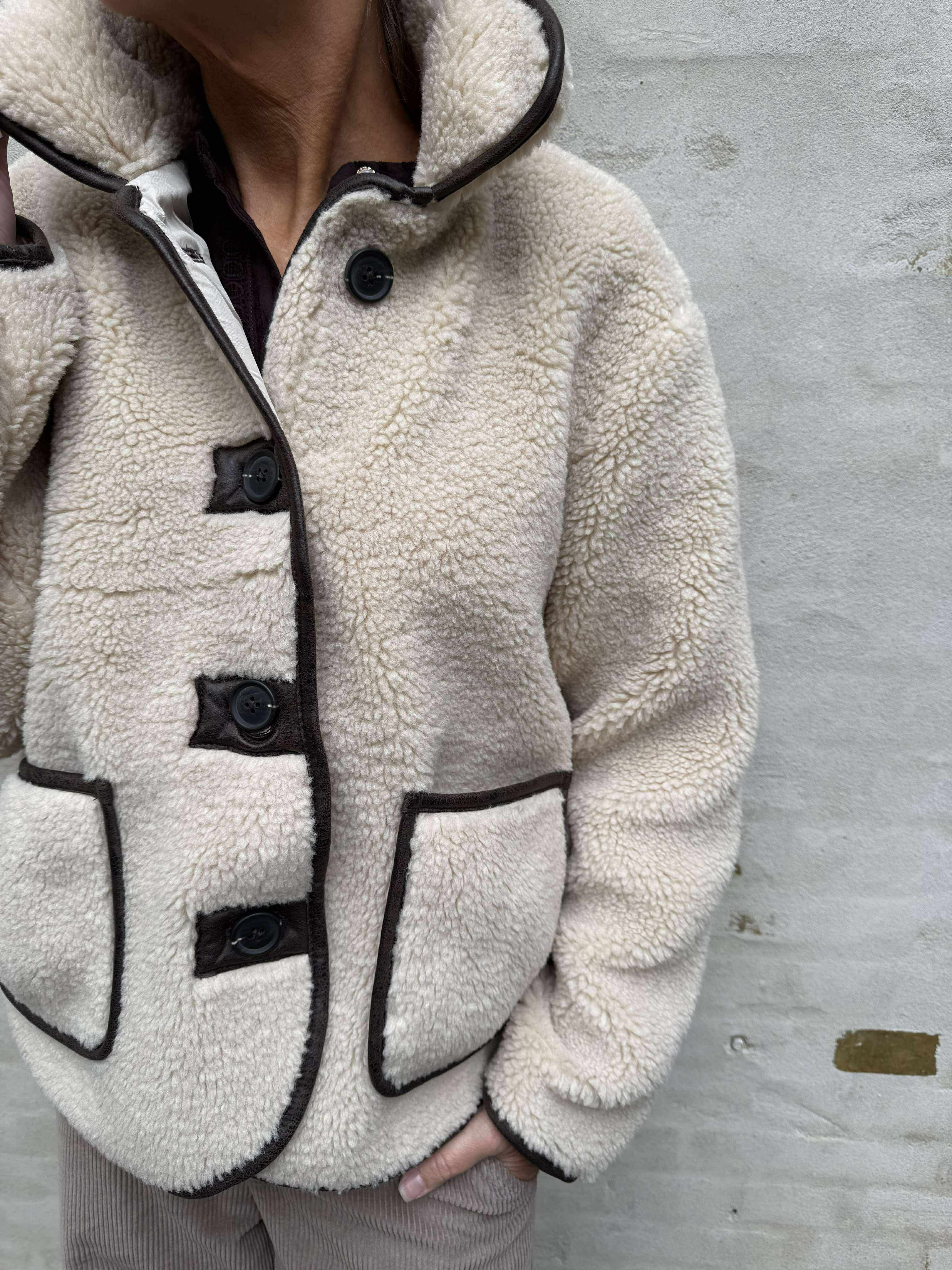 NOELLA LIFE TEDDY JACKET - Cement