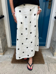 MELINA linen wrap skirt - Dot