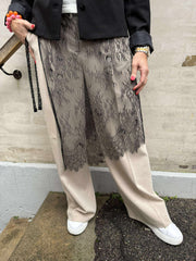 ORIANNA lace tie skirt - Black