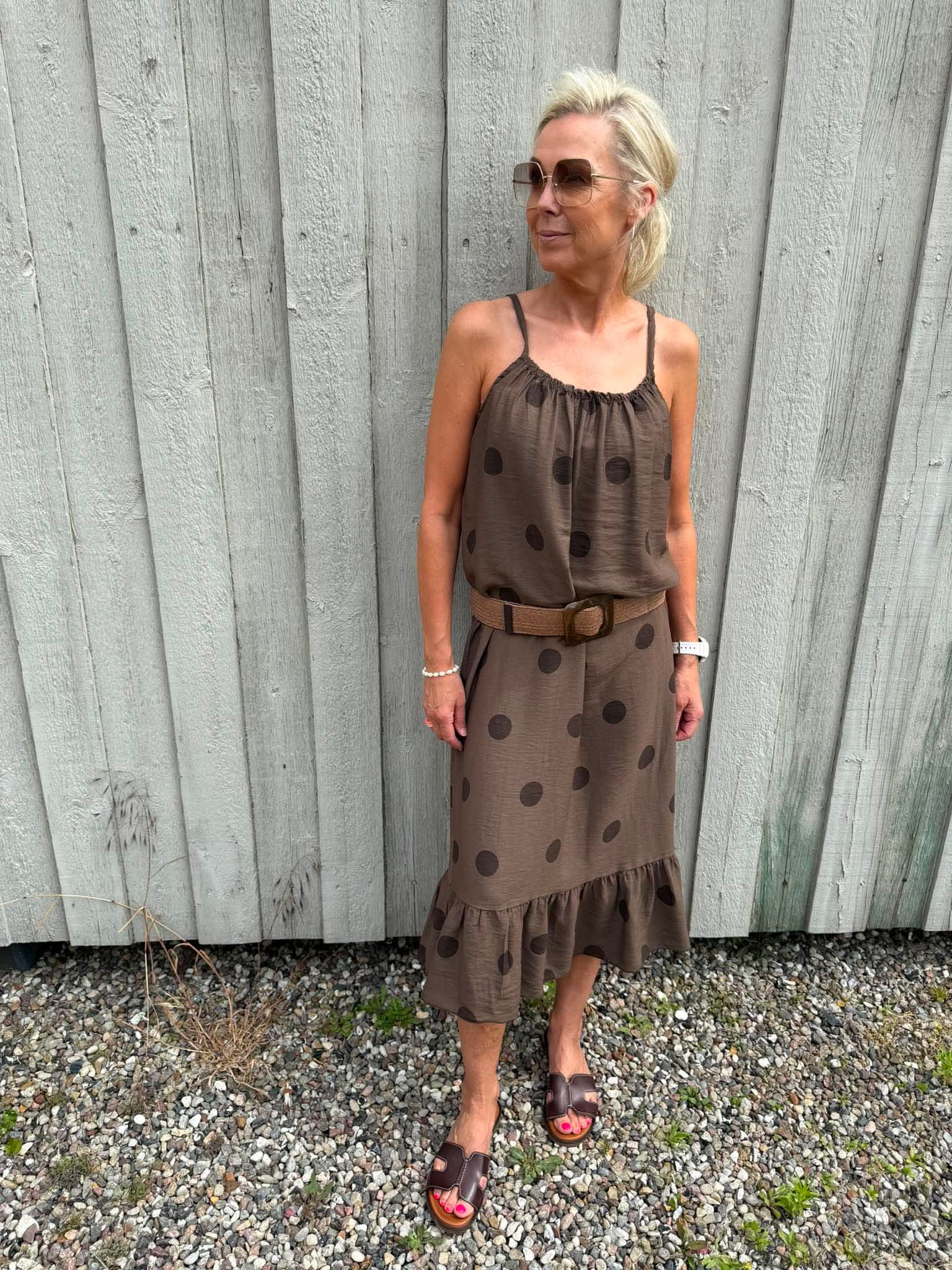 Dot Dress - Dark Brown