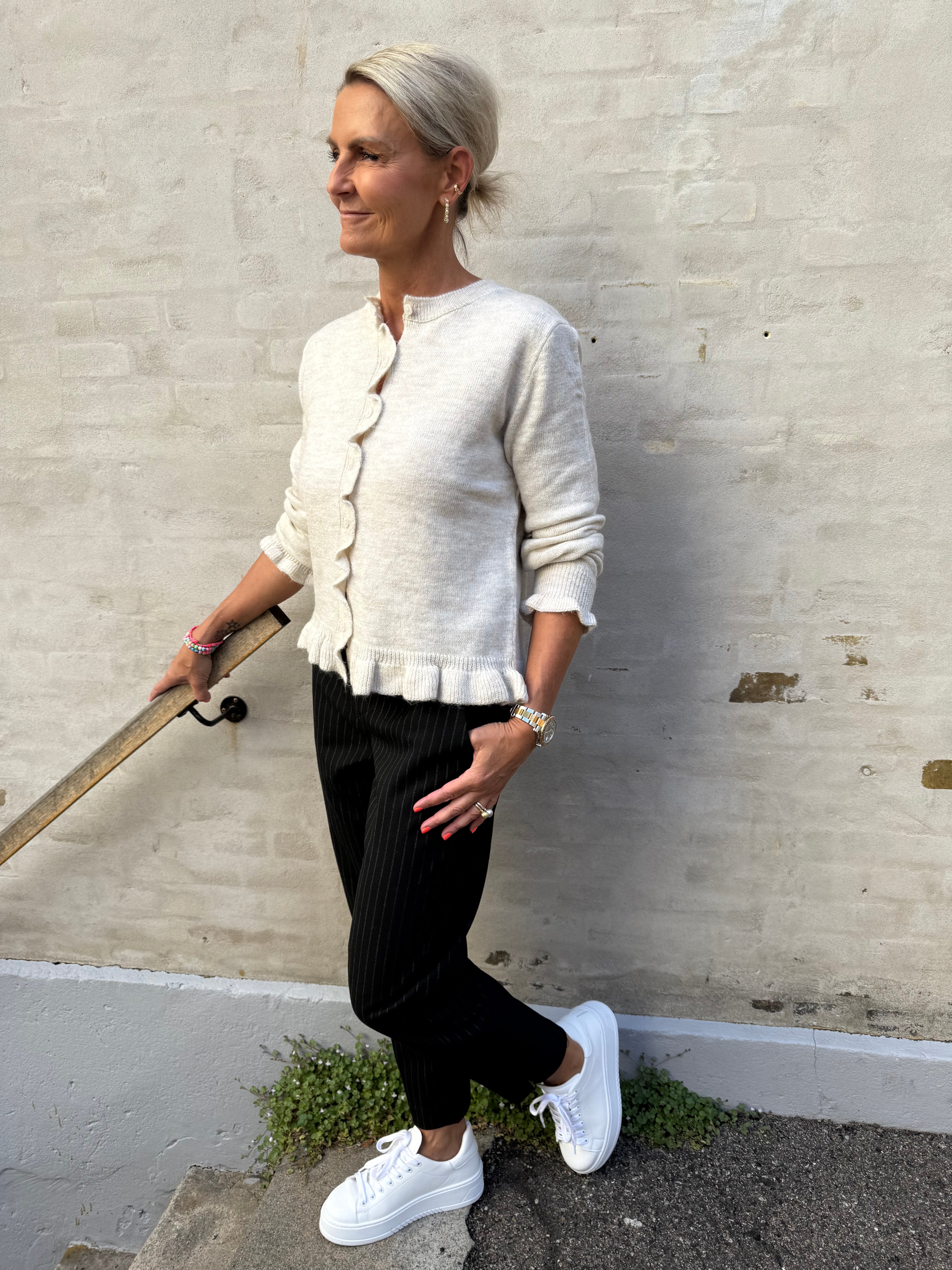 Lisa Slim Pant - Black/Grey