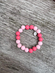 Timber bracelet old rose / baby pink