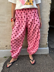 Ballon Dot Pants - Pink