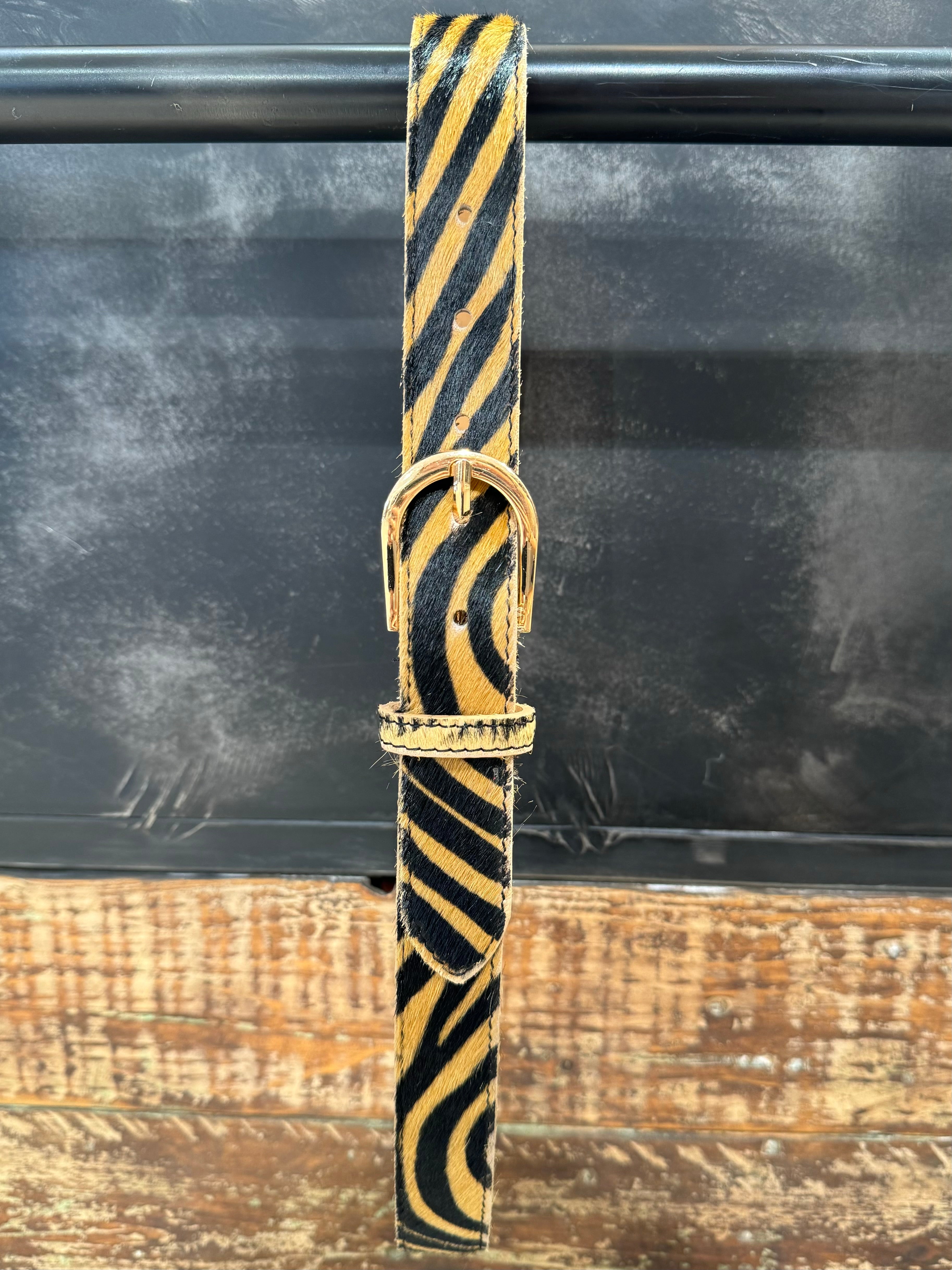 Golden zebra belt