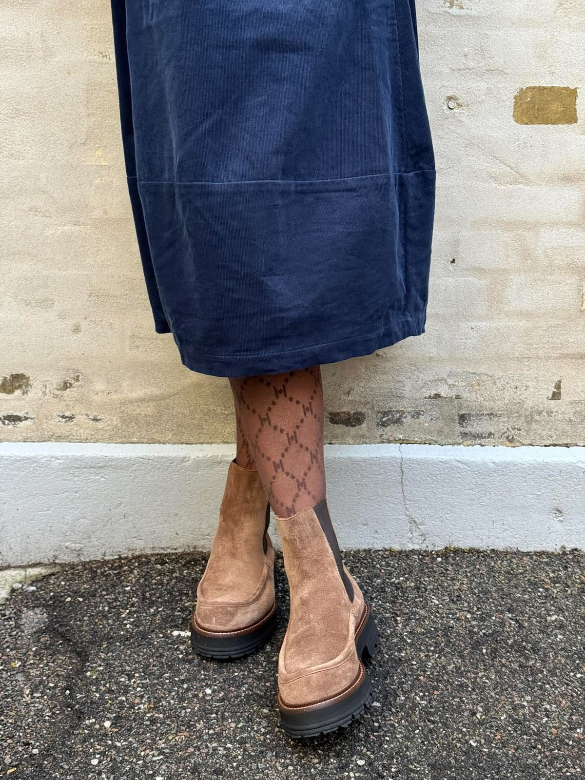 Rhaena LS Dress - Dress Blues