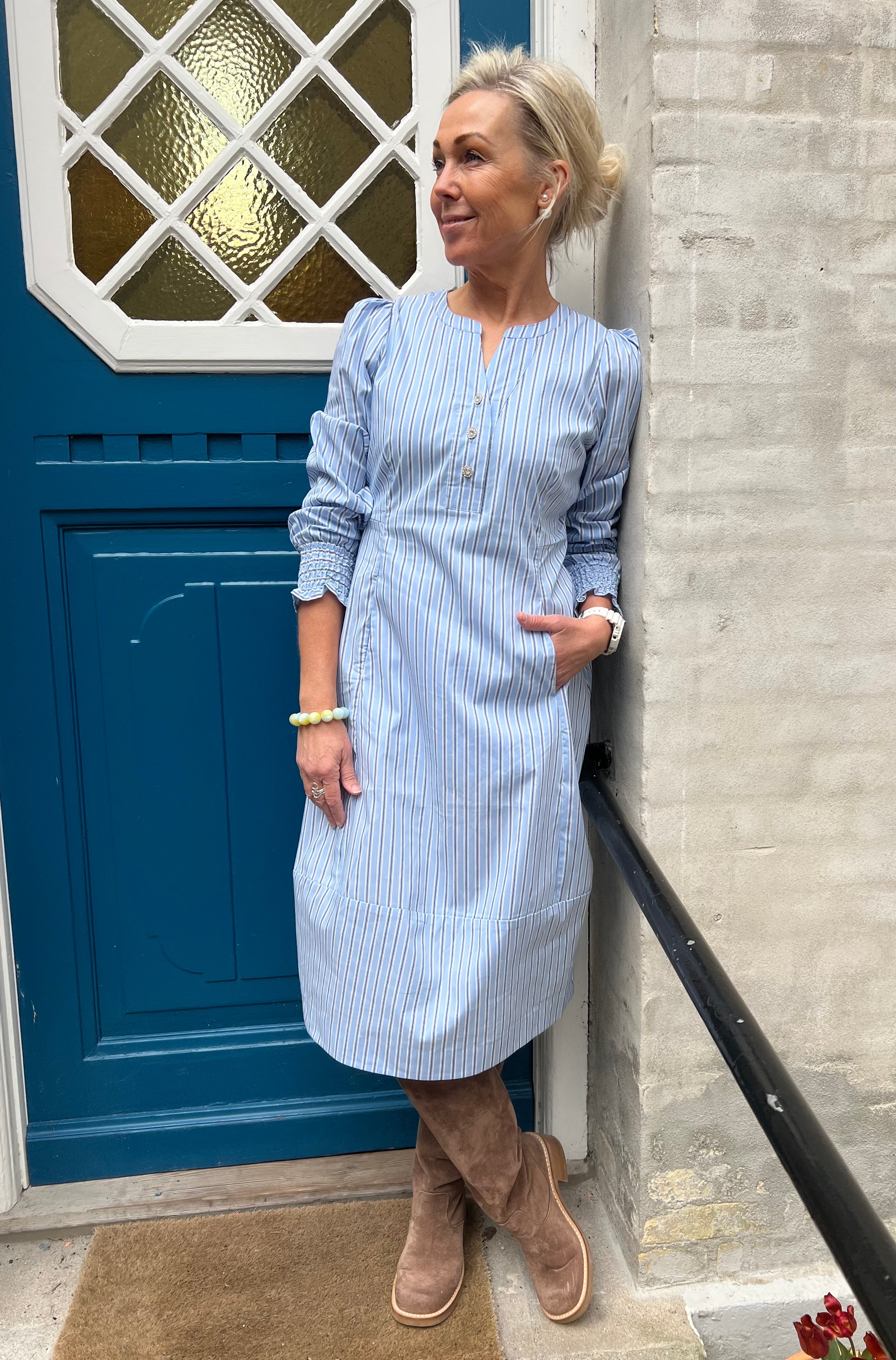 Art Dress - Blue Stripe