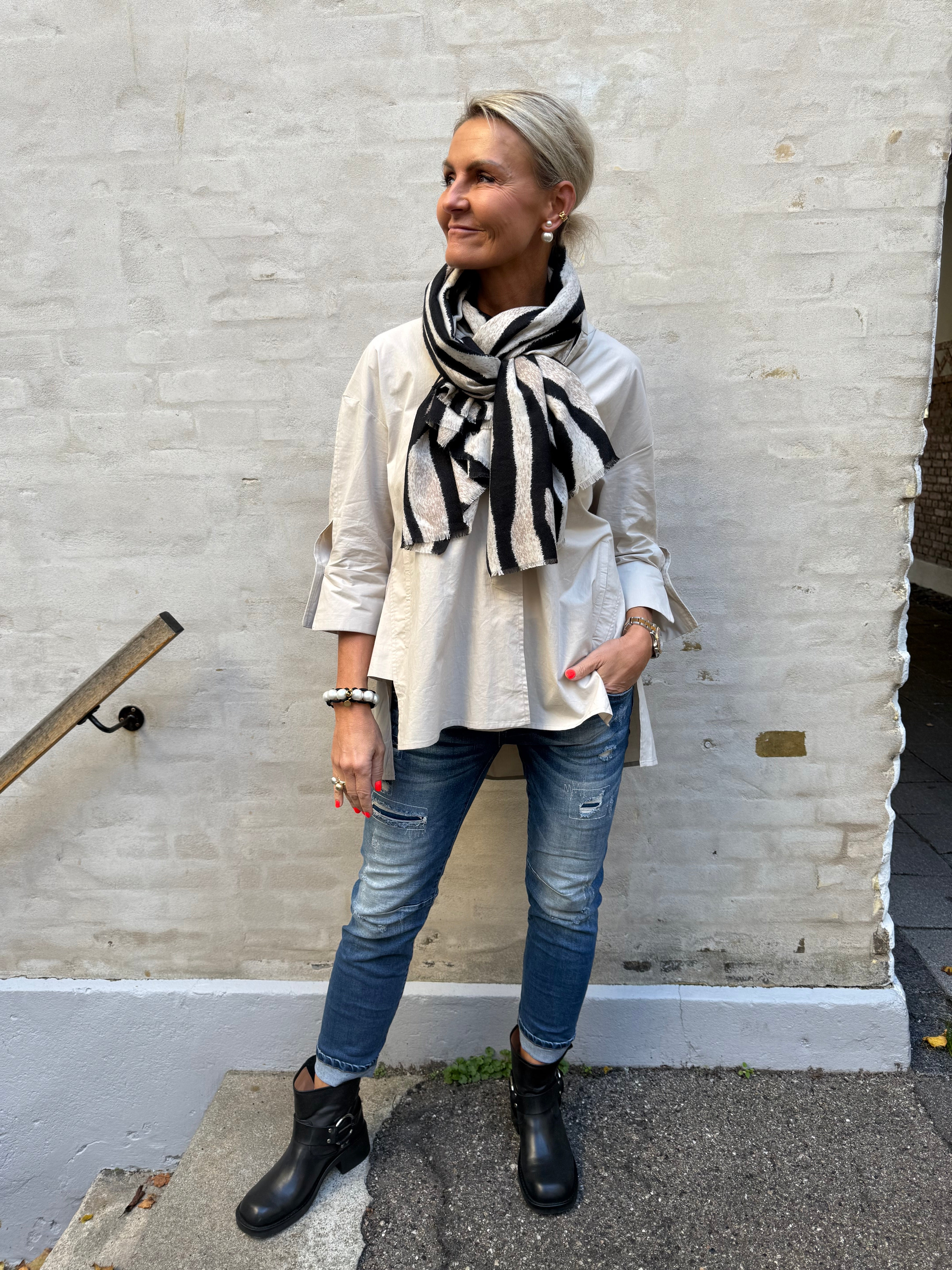 ALVIDA winter scarf - Creme