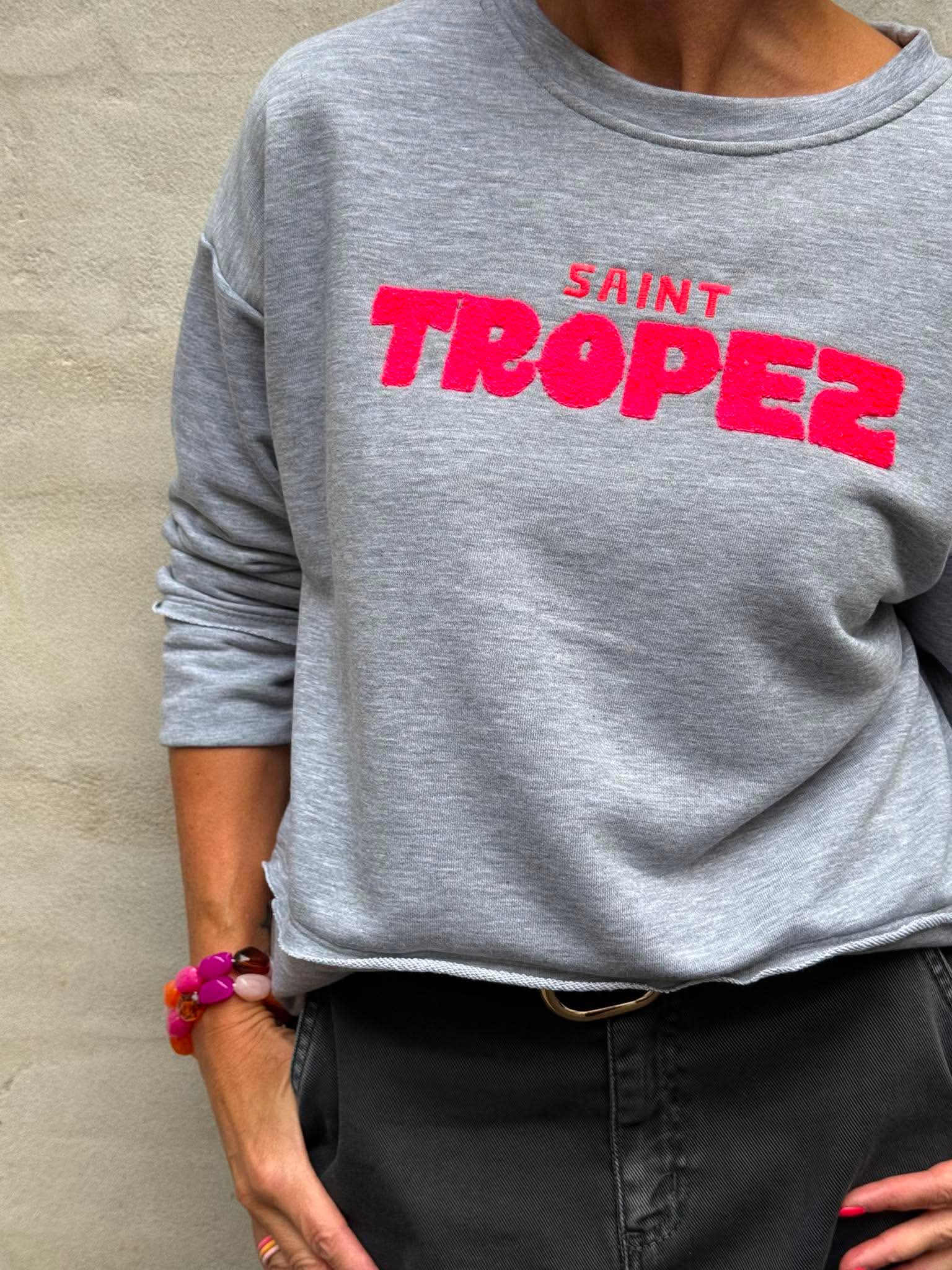 Saint Tropez Sweat - Grey/Pink