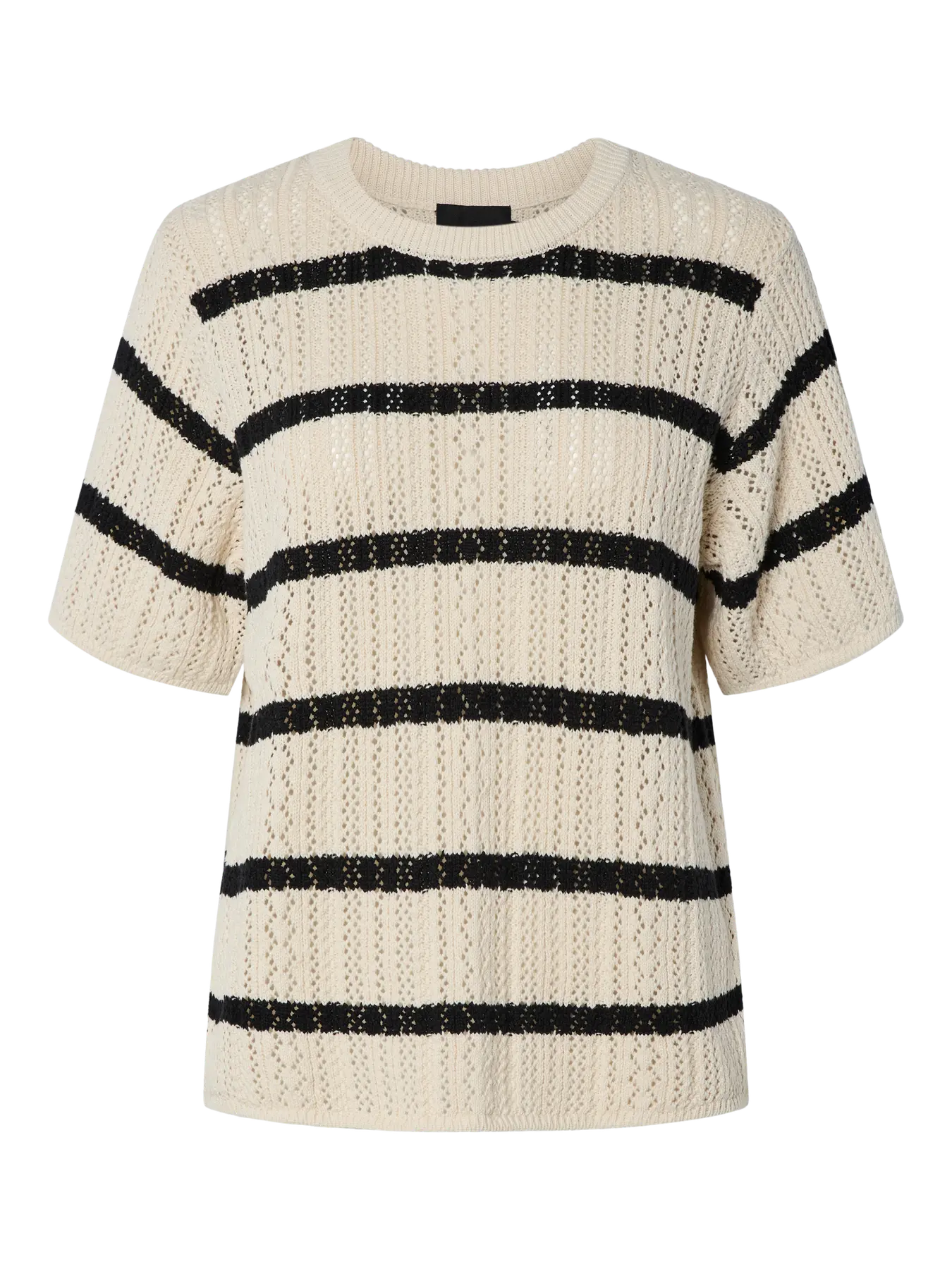 Nuka O-Neck Knit - Birch/BLACK