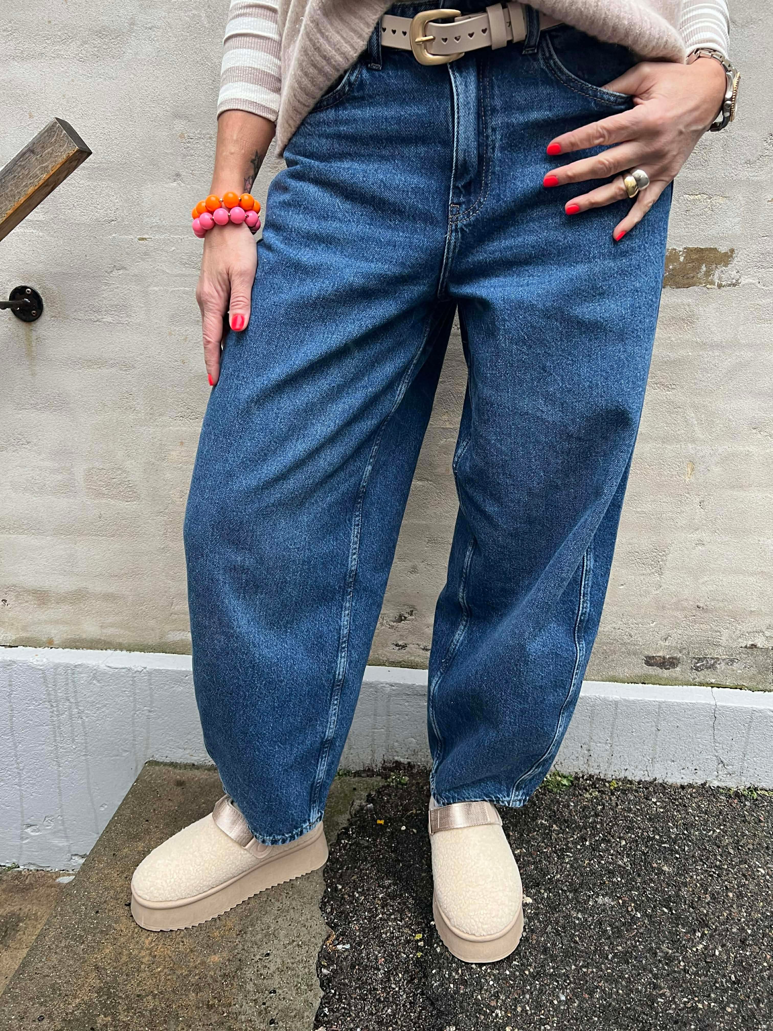 JDYSUSIE MW BARREL - Medium Blue Denim