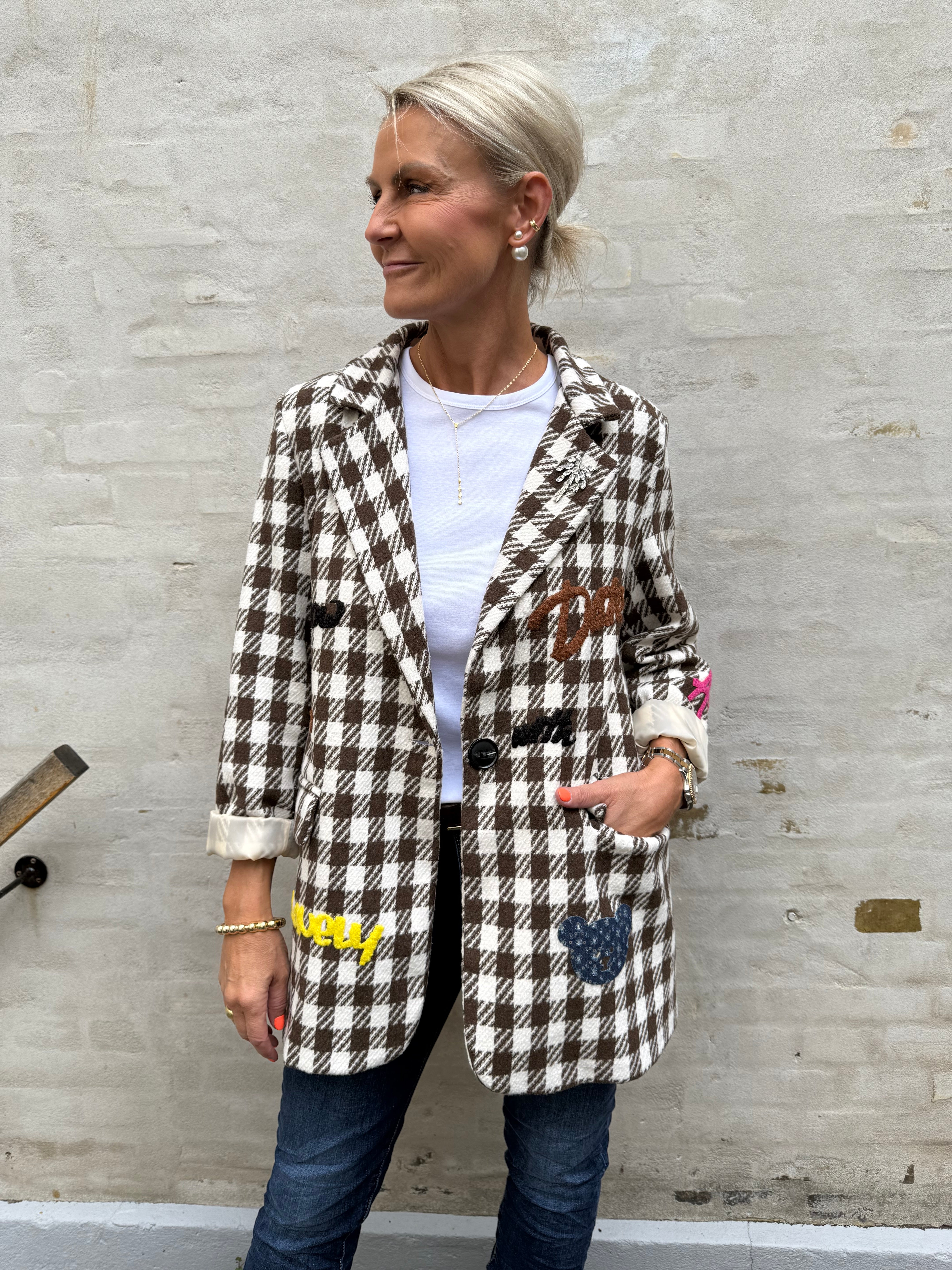 Gia Blazer - Brown Check