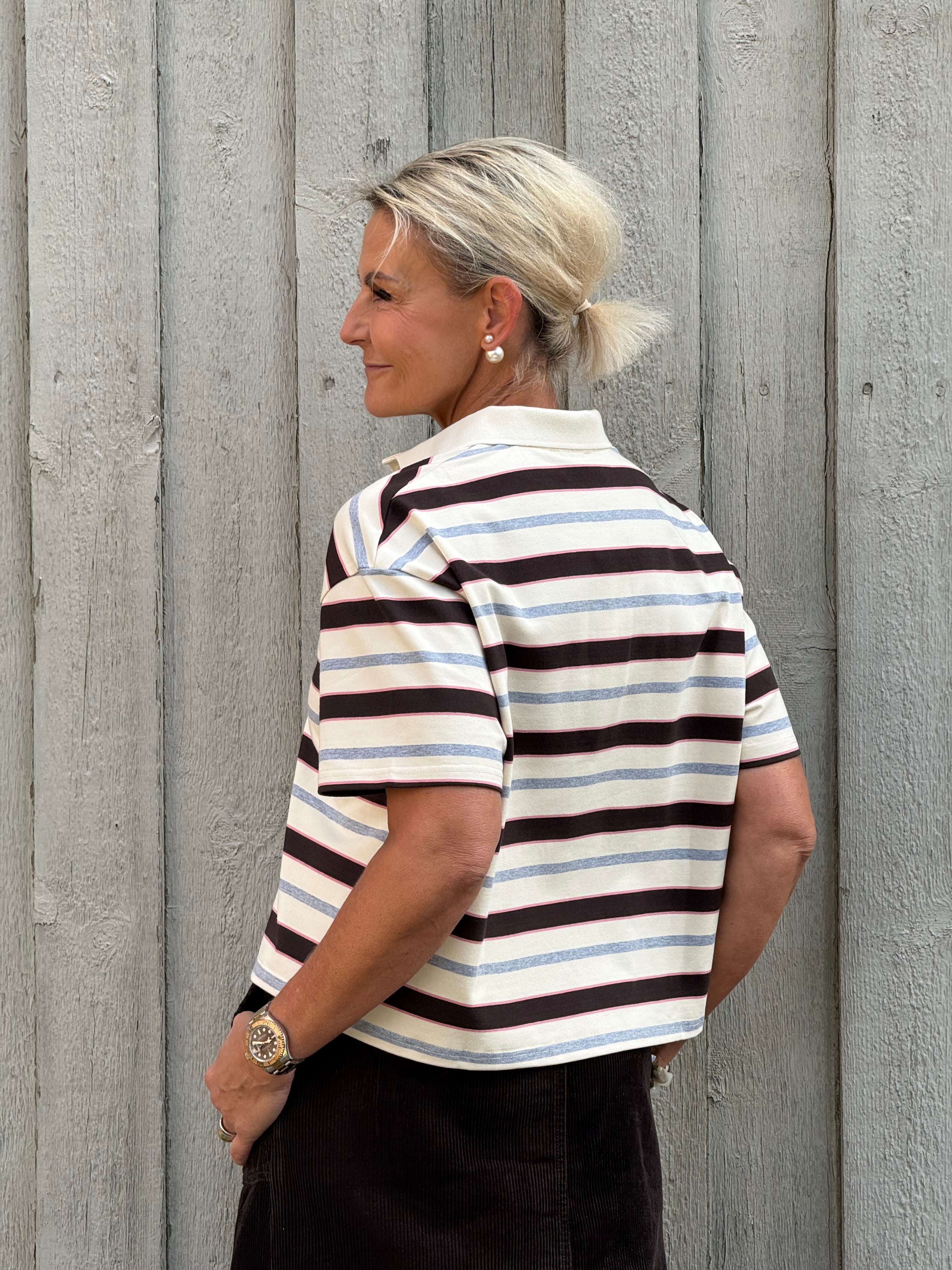 Vennera Triple Stripe Pikétröja - Grå