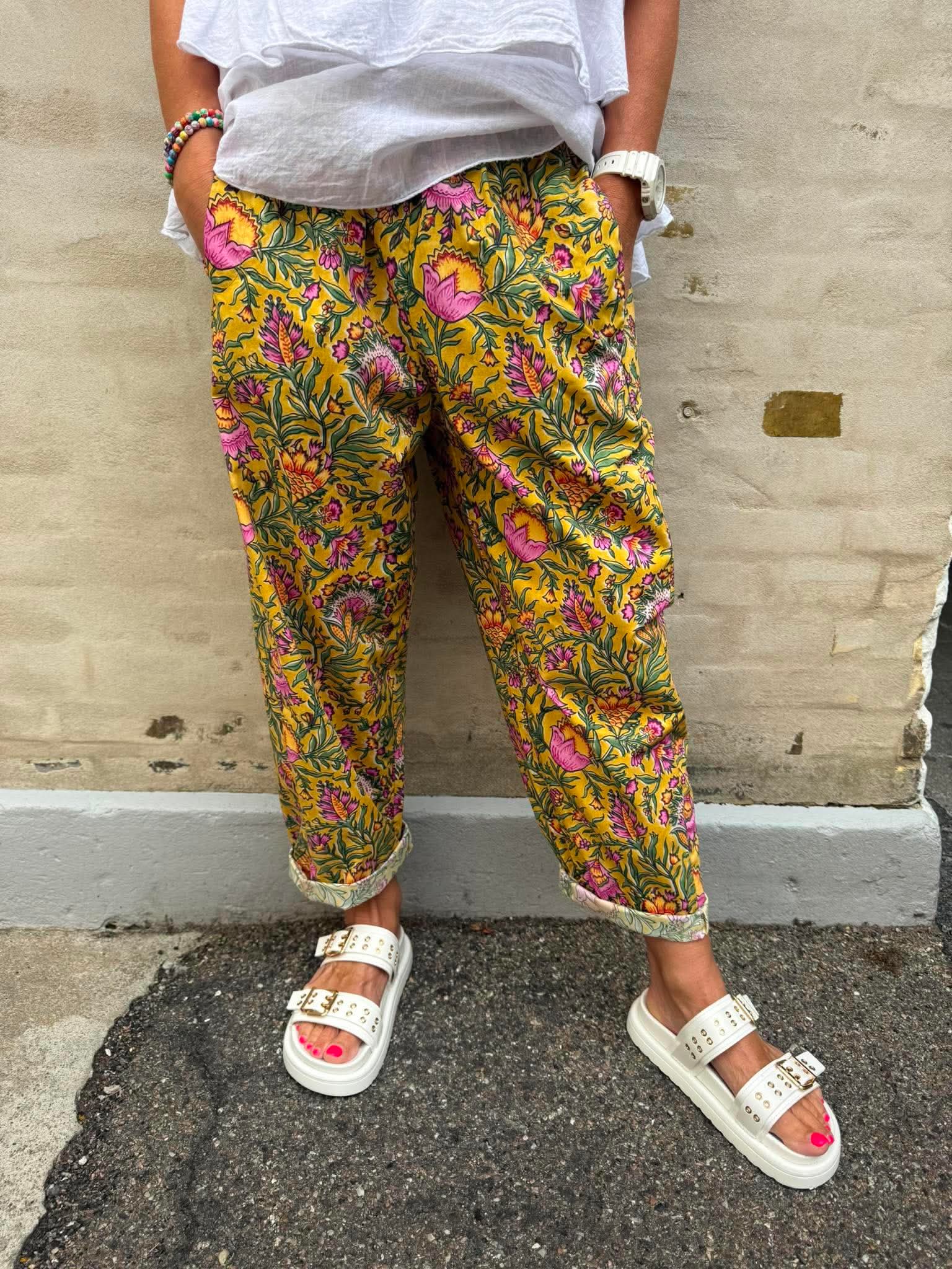 Printed Pants - Giallo