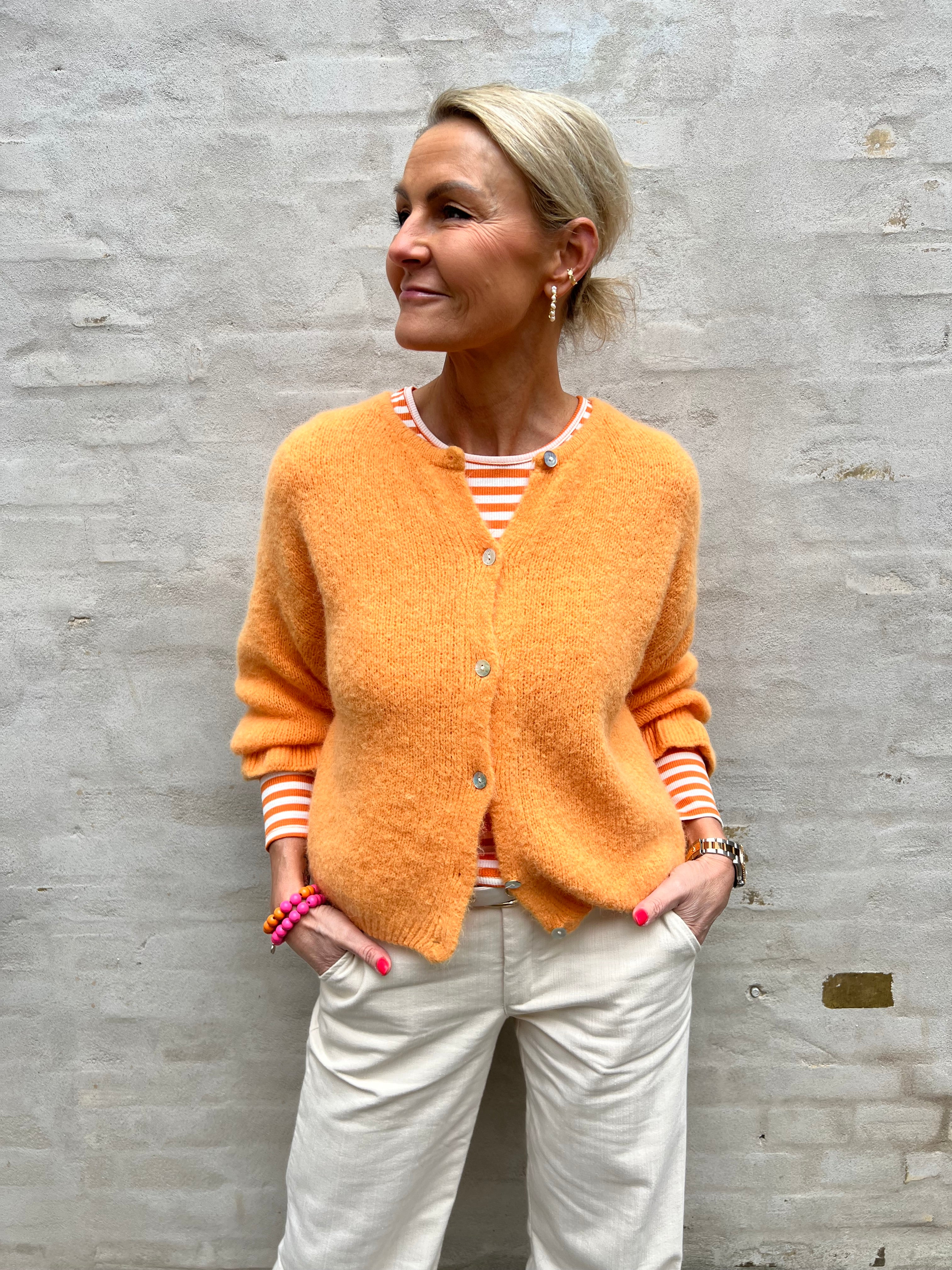 Juliana knit cardigan orange