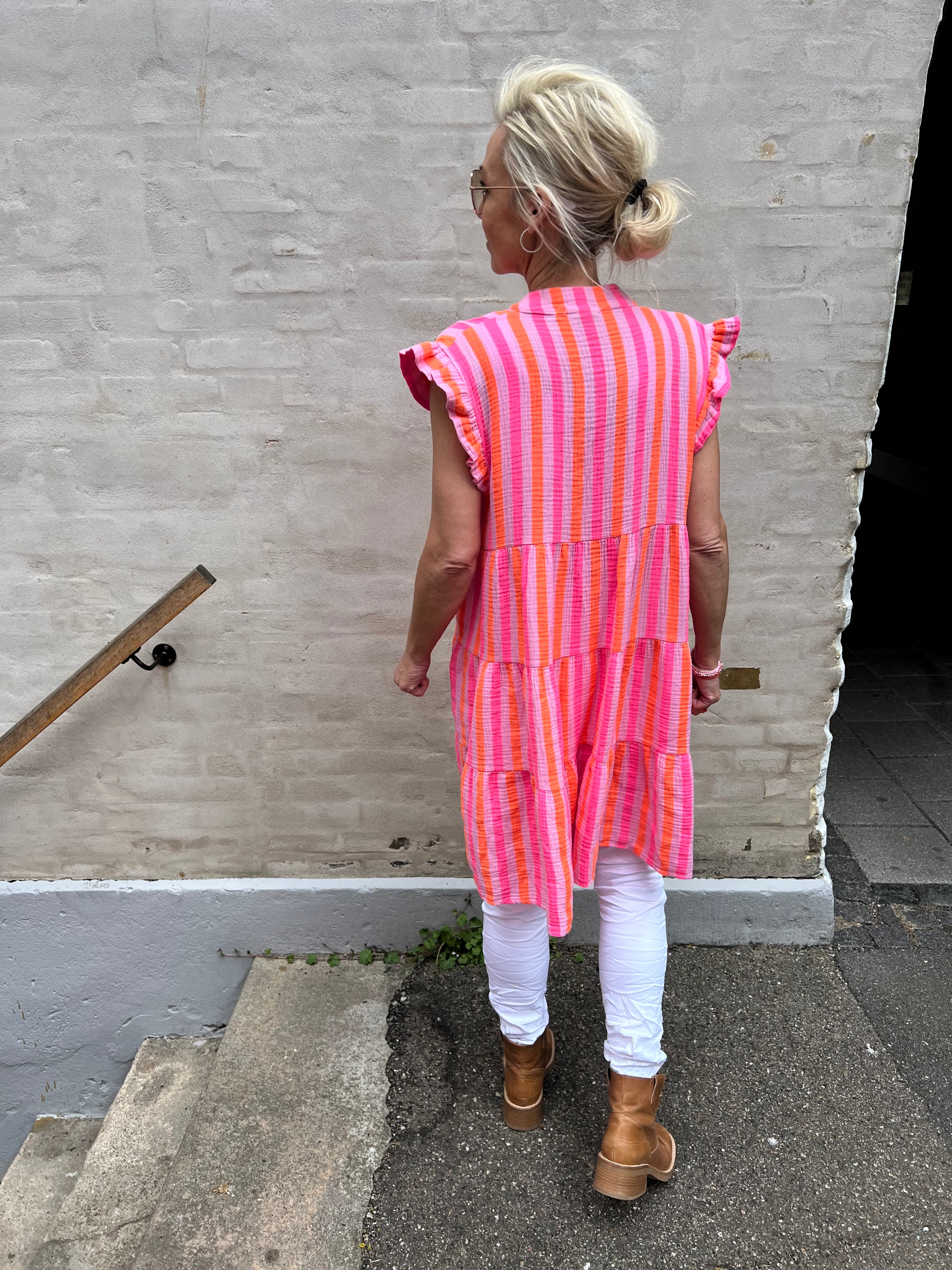 Debbie dress multi strib