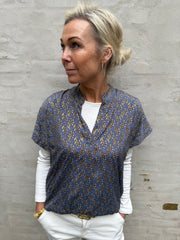 LUNA Andrea s/s Blouse - Blue Mist