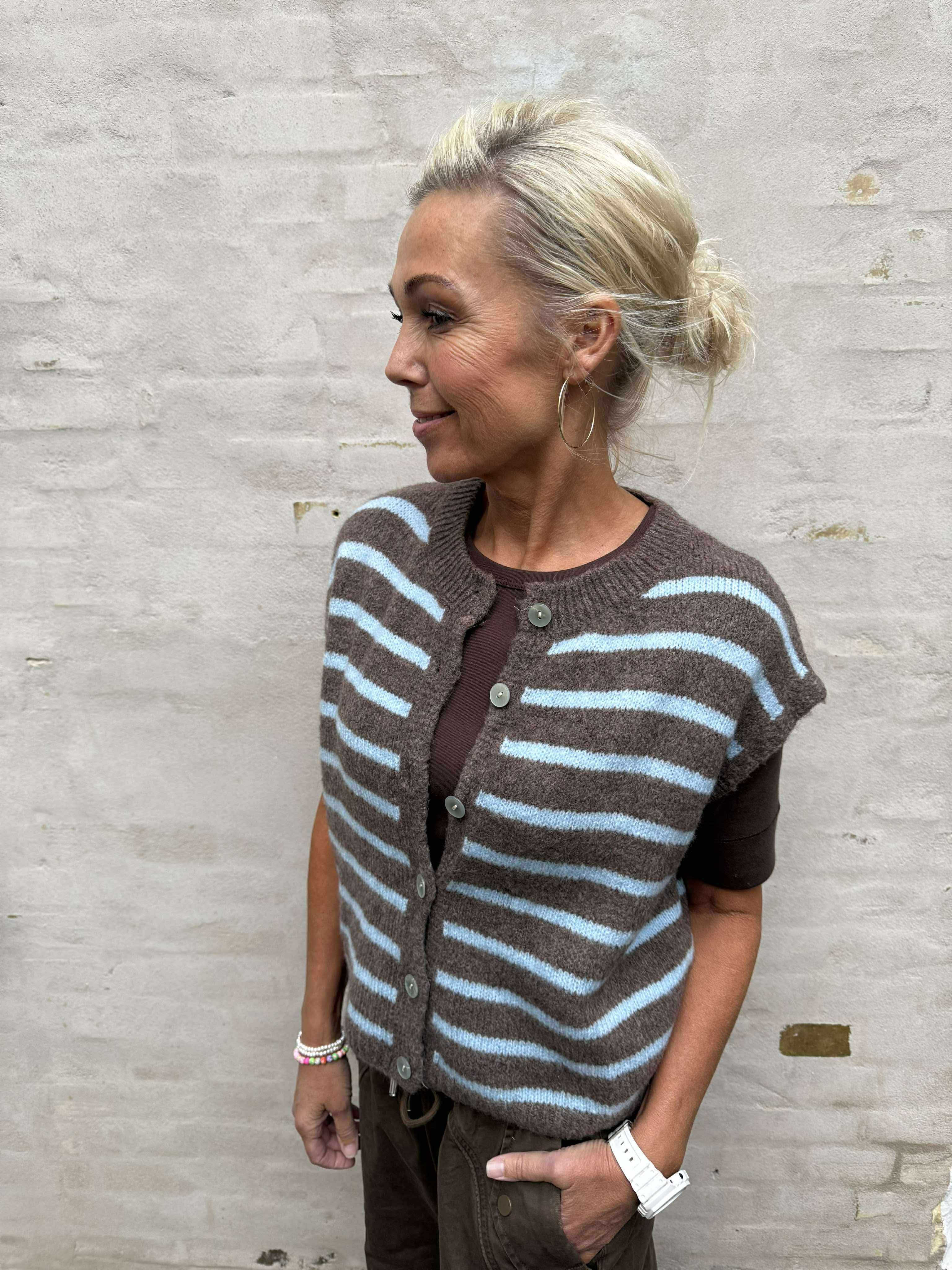 Vigga Knit Vest - Mocca/Jeans