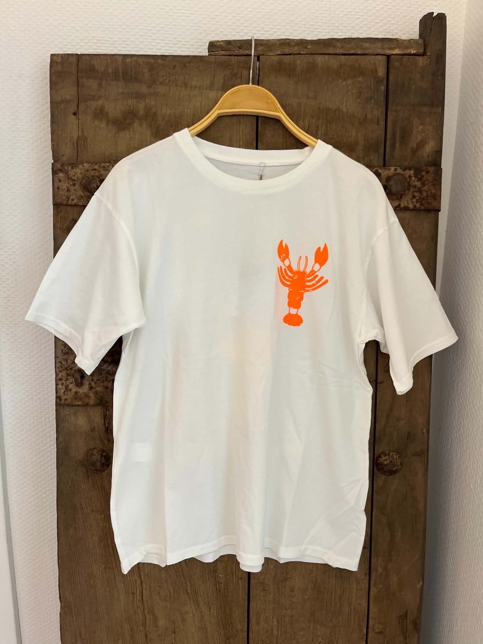 Lobster T-Shirt - Off White/Orange