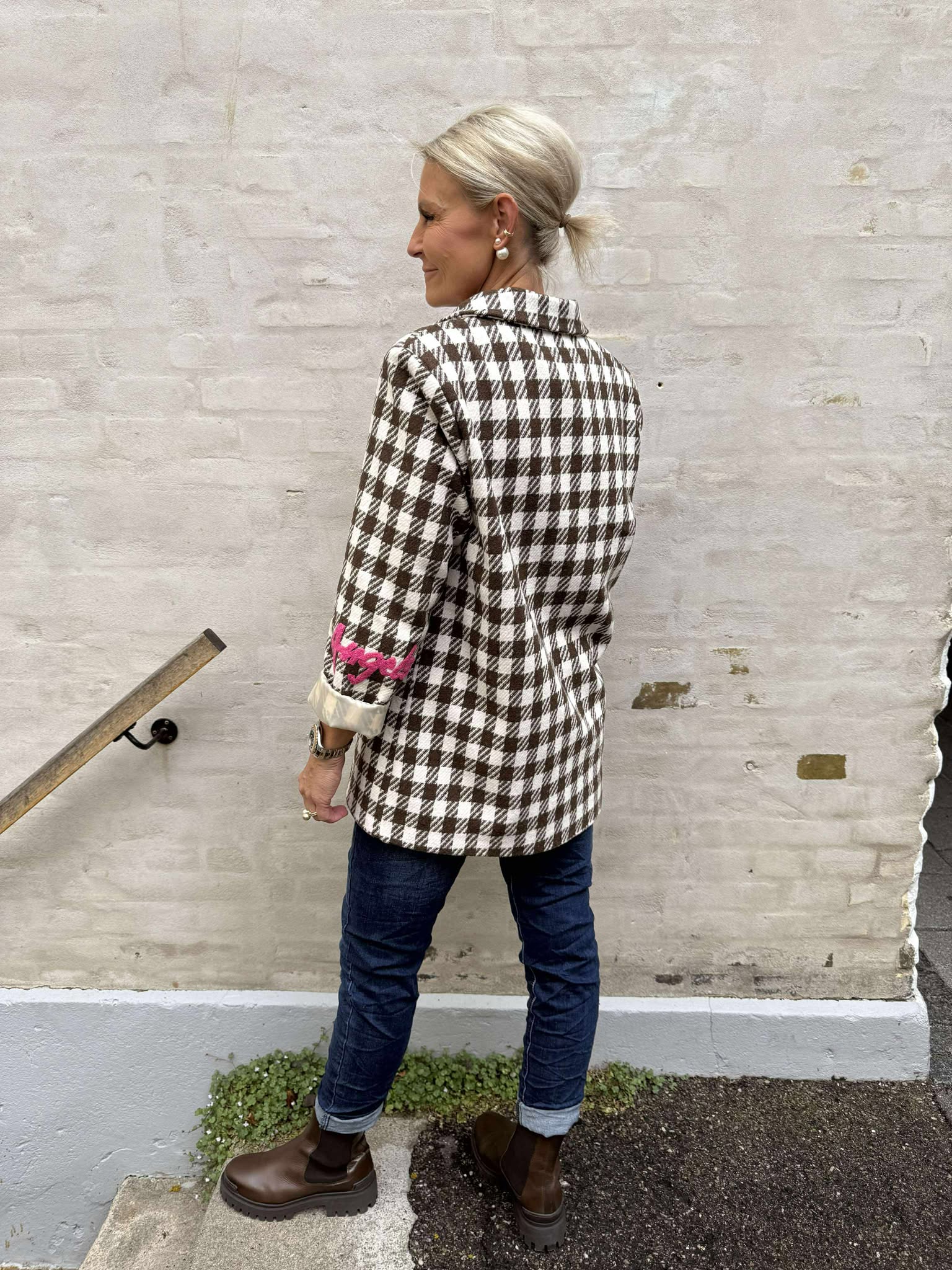 Gia Blazer - Brown Check